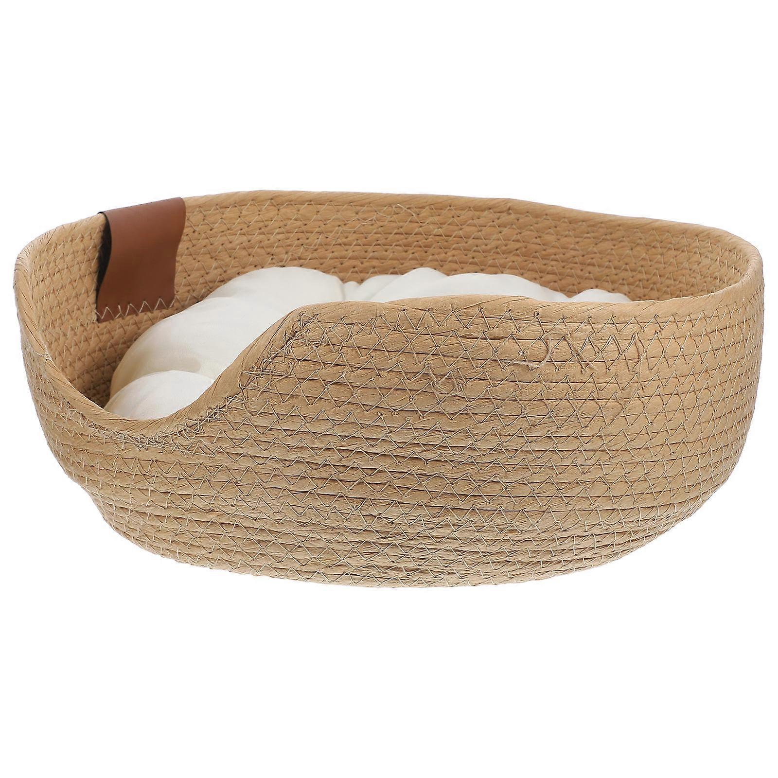 Nest Bed Cat Comfortable Sleeping All Seasons Round Shape 1Set