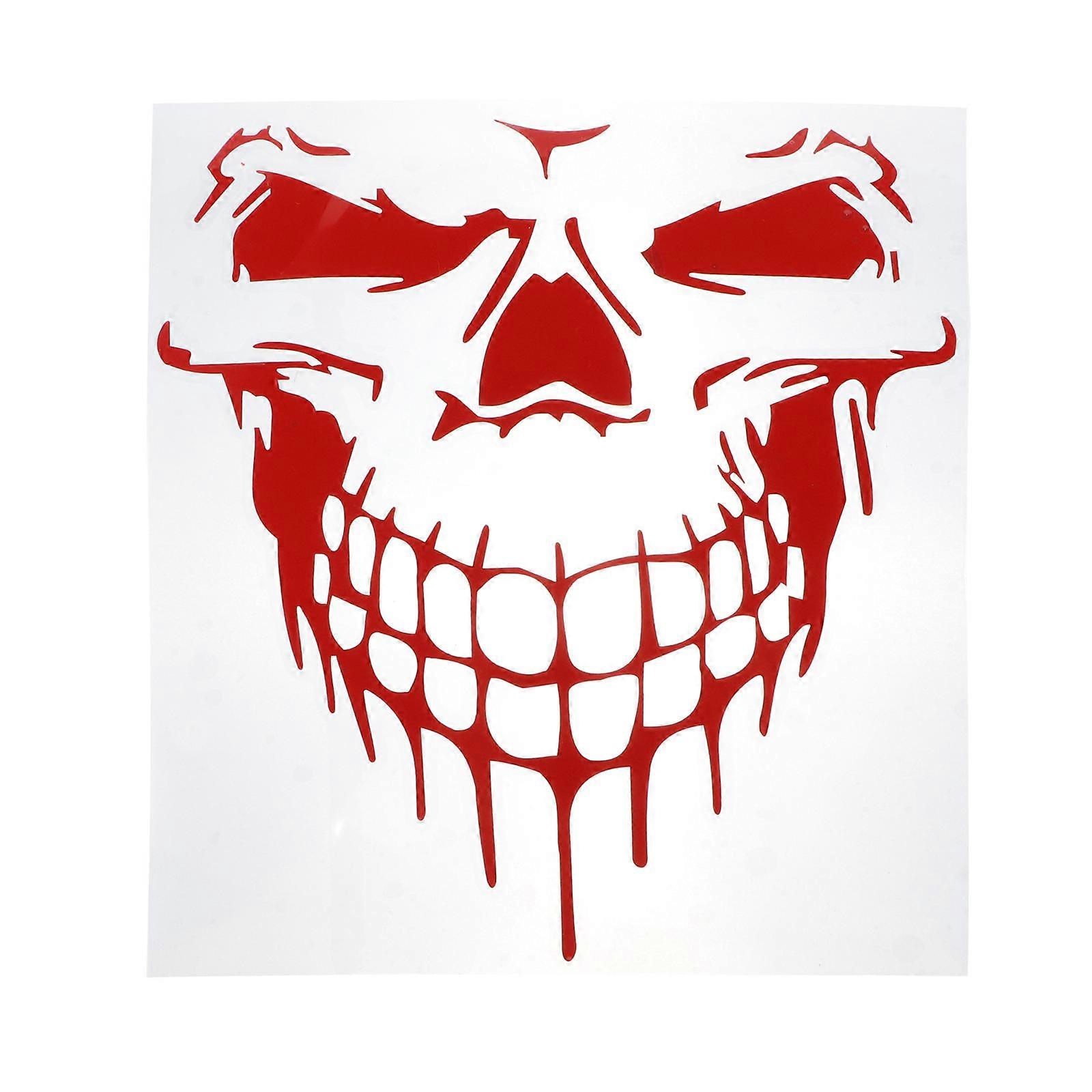 Reflective Skull Pattern Car Stickers PET Film Material Scratch Coverage 21X20X0.01CM 1Pack