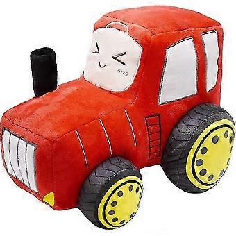 2025 WXH SBSGV Soft Plush Tractor Stuffed Truck Toy Super Cute Car Plushie Throw Pillow Excellent Gifts for Kids or Birthday Party 12 Inches (Red) Wom