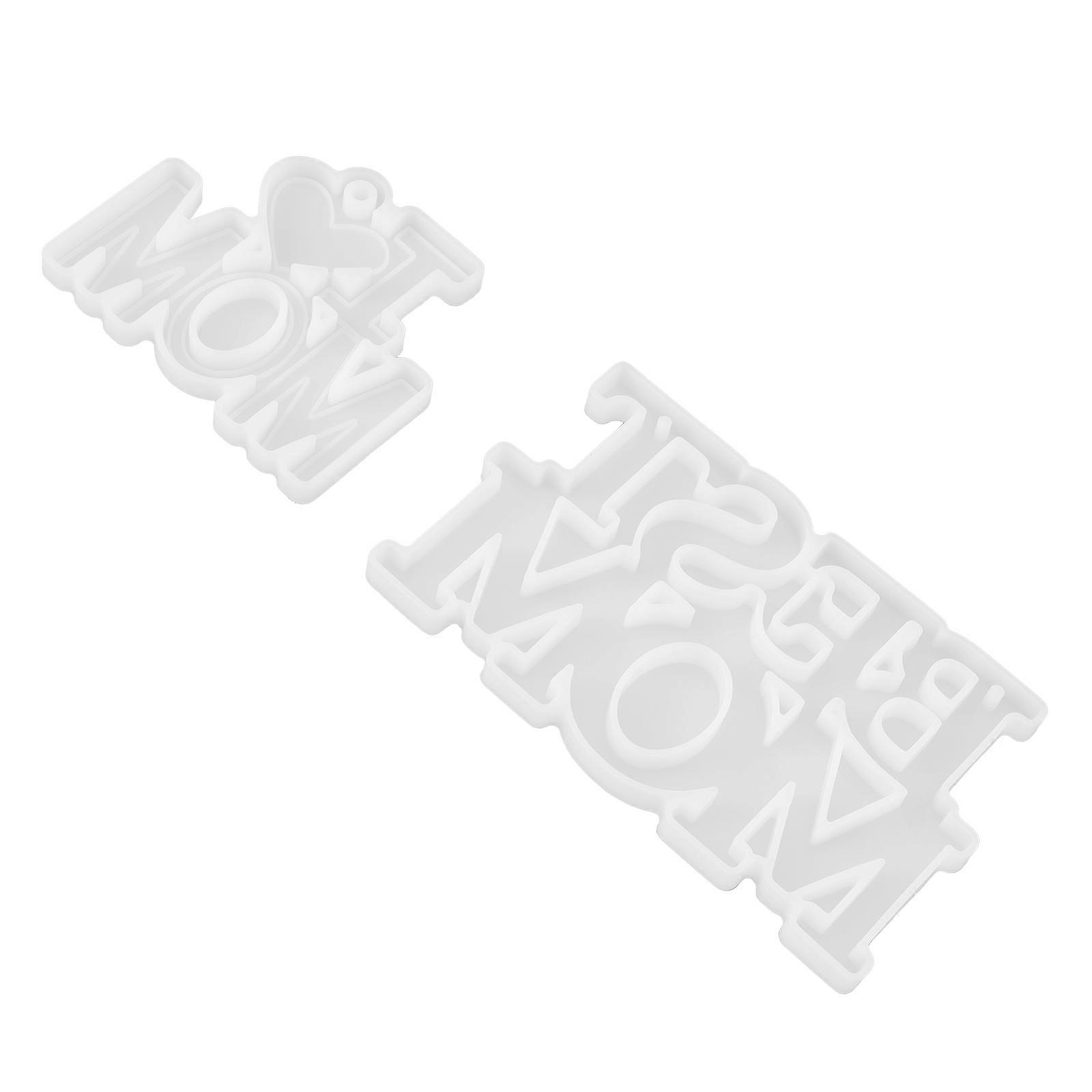 DIY Keychain Mold 4Pcs Silicone Moulds For Gift Making Suitable For Beginners With Simple Design Flat Style