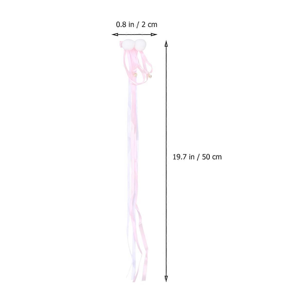 Traditional Chinese Style Children Hair Accessories Pink Tassel Hair Clip For Cosplay Daily Life Celebration 1 Pair