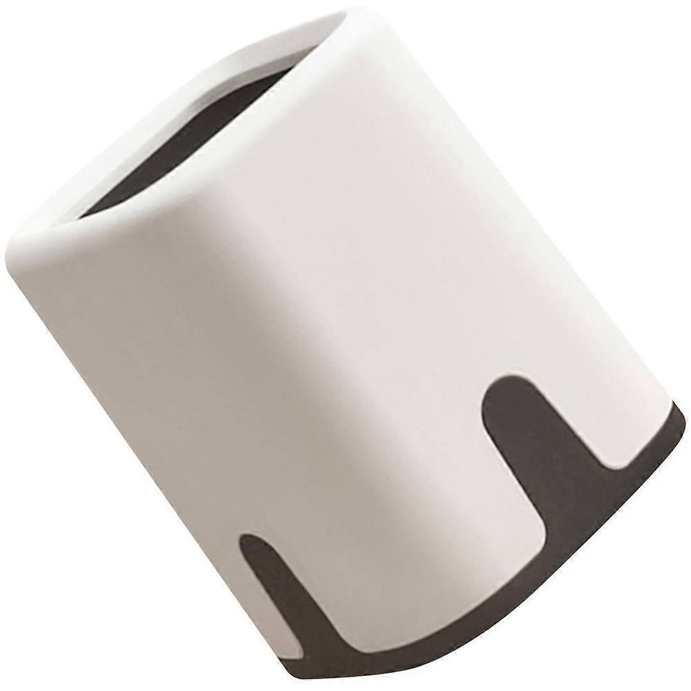Double-Layer Trash Can For Bedroom Indoor Home Use 12L Square White Rubbish Bucket With Large Opening 1Set