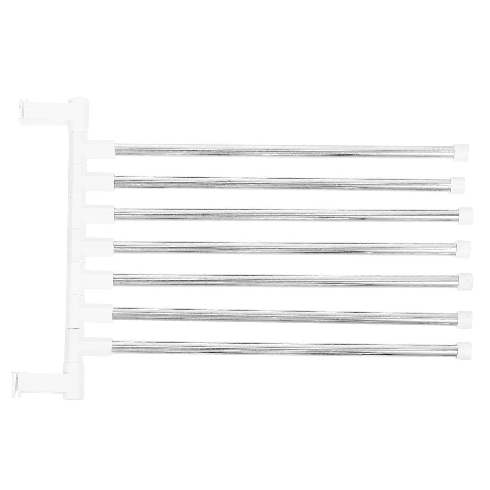 Bathroom Silver Towel Rack Stainless Steel for Bathroom Use 3Sets Rotatable