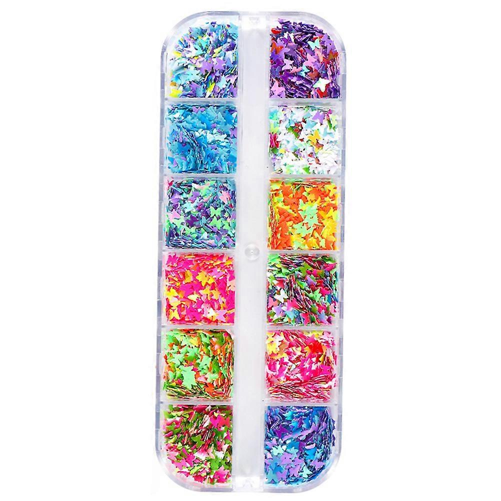 Reflective Nail Glitter Shiny Design Professional Use Holographic Sequins 1 Set