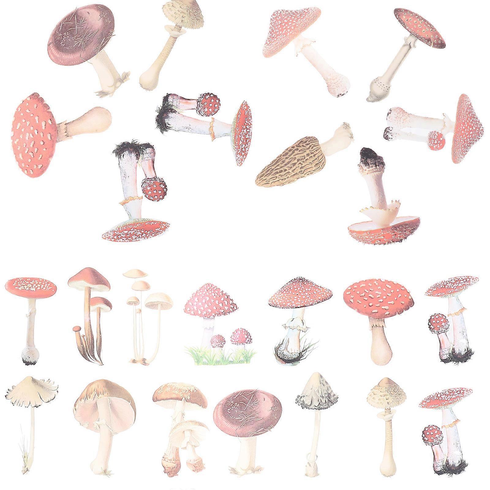 Assorted Color 160 Pcs Mushroom Stickers Decorative Adhesive For DIY Projects Laptop Skateboard Travel Case