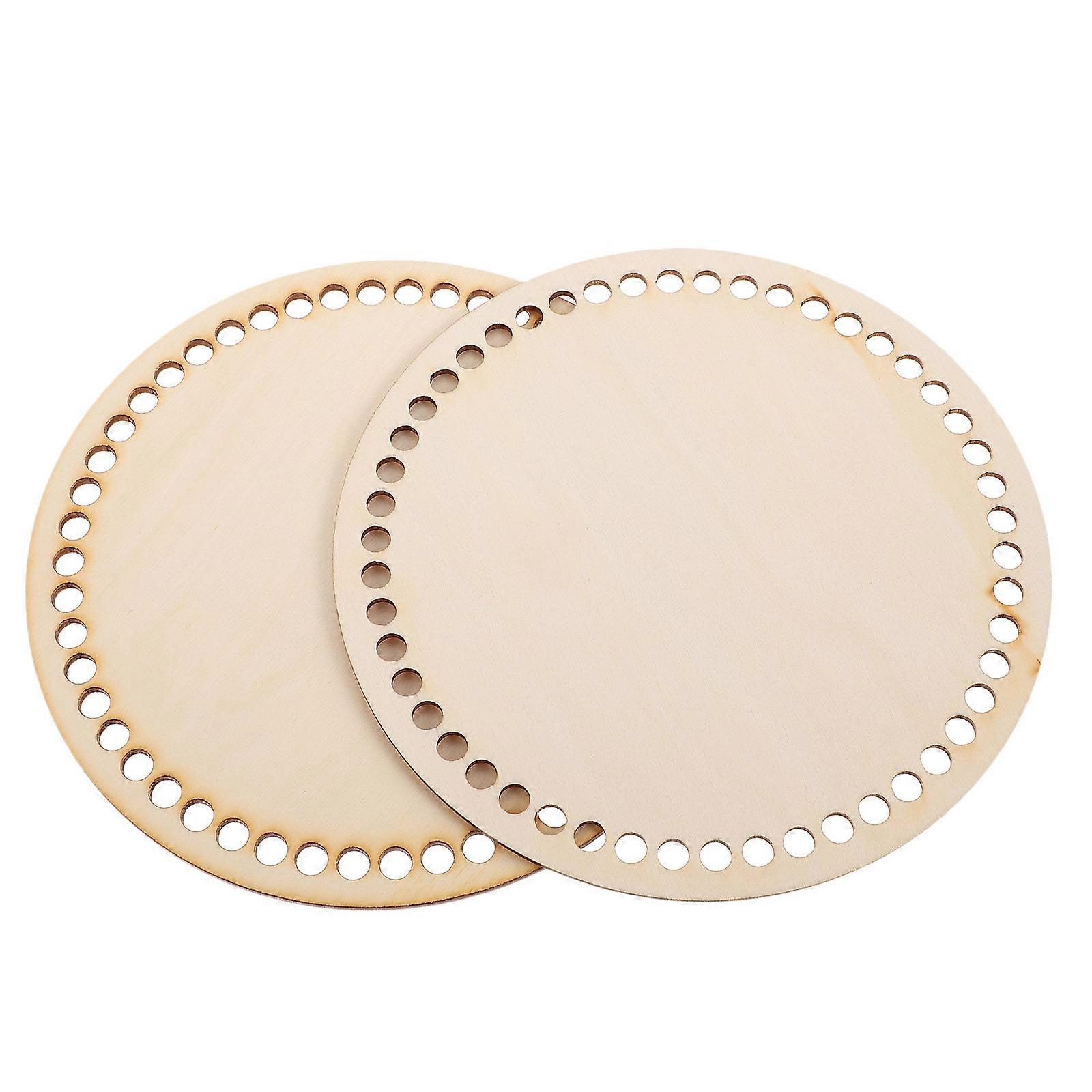 Wooden Basket Bottom Solid Crochet Base for DIY Bag 8Pcs