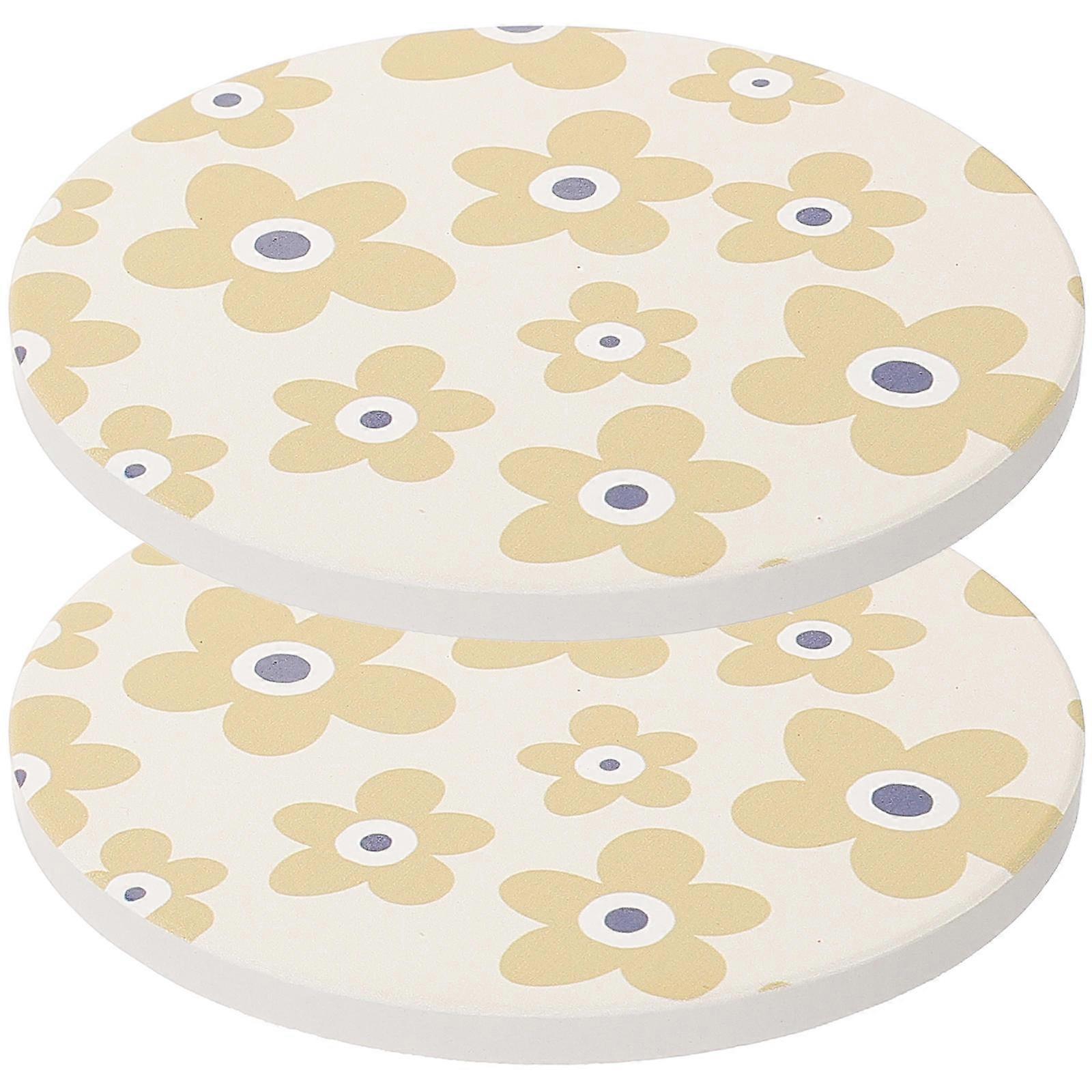 Mug Coaster Drink Coaster for Home 4Pcs Floral Table Cup Pad Set