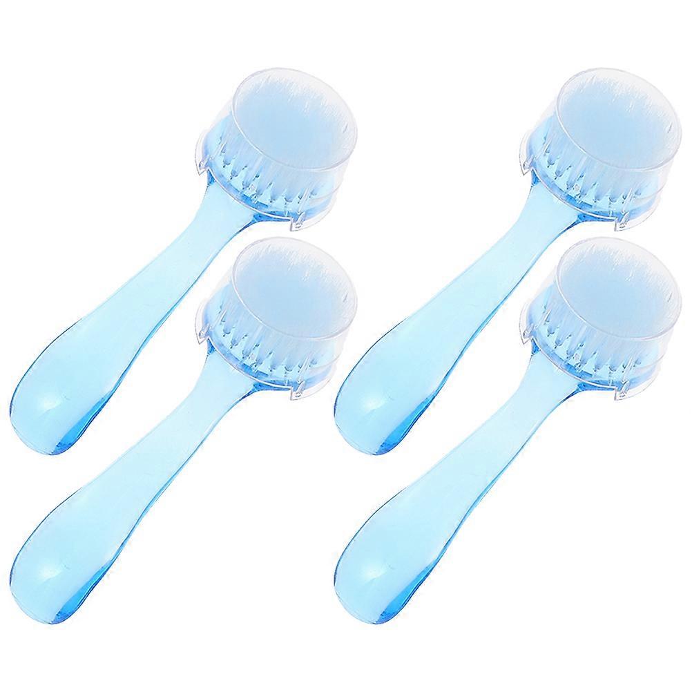 Nylon Nail Brush for Manicure Cleaning 20Pcs Plastic Handle Brushes