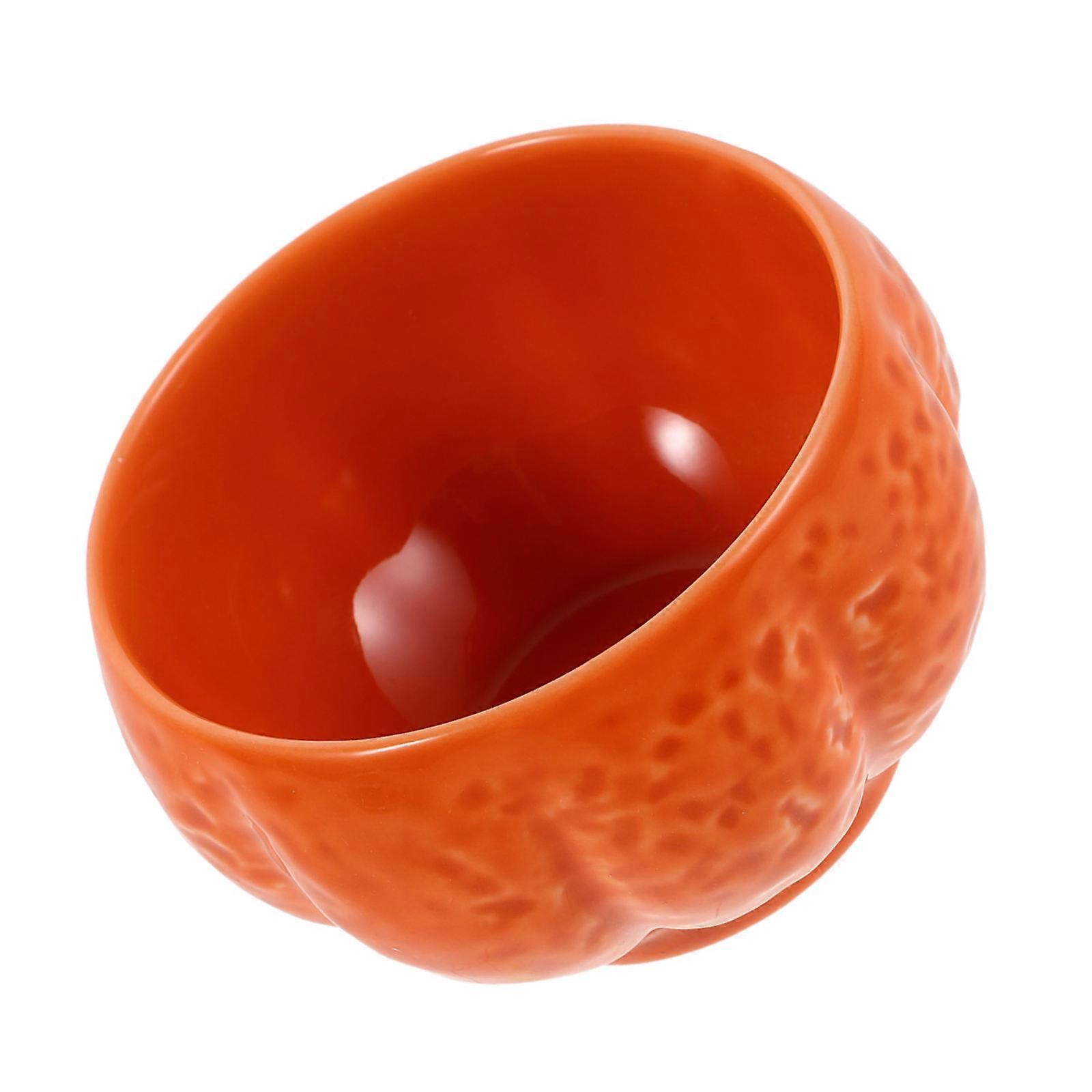 Empty Ceramic Aromatherapy Cup Pumpkin Shaped Tealight Holder Table Centerpiece Fall Party 1Pcs