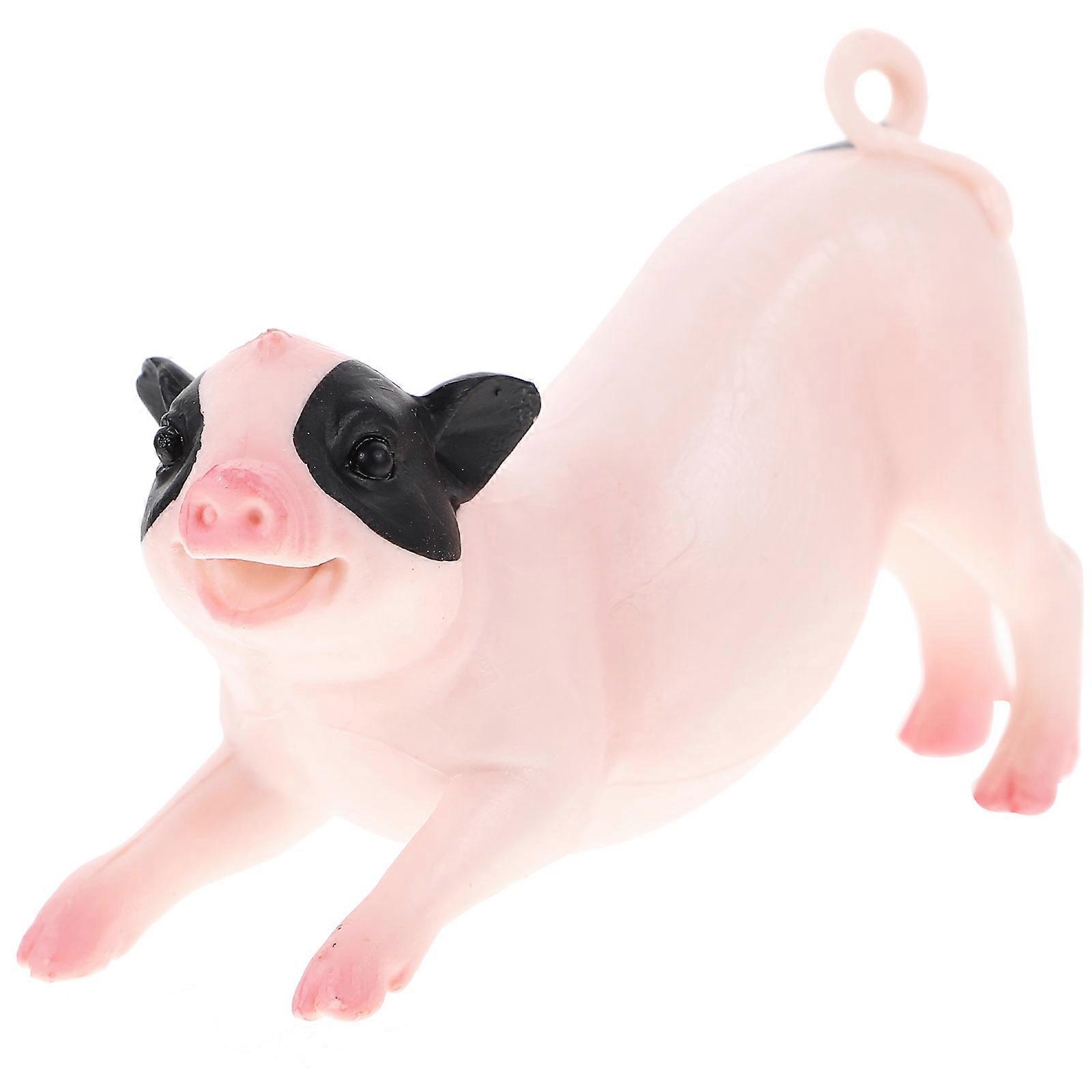 Simulation Pig Model Plastic Realistic Piggy Model for Decor 3Pcs
