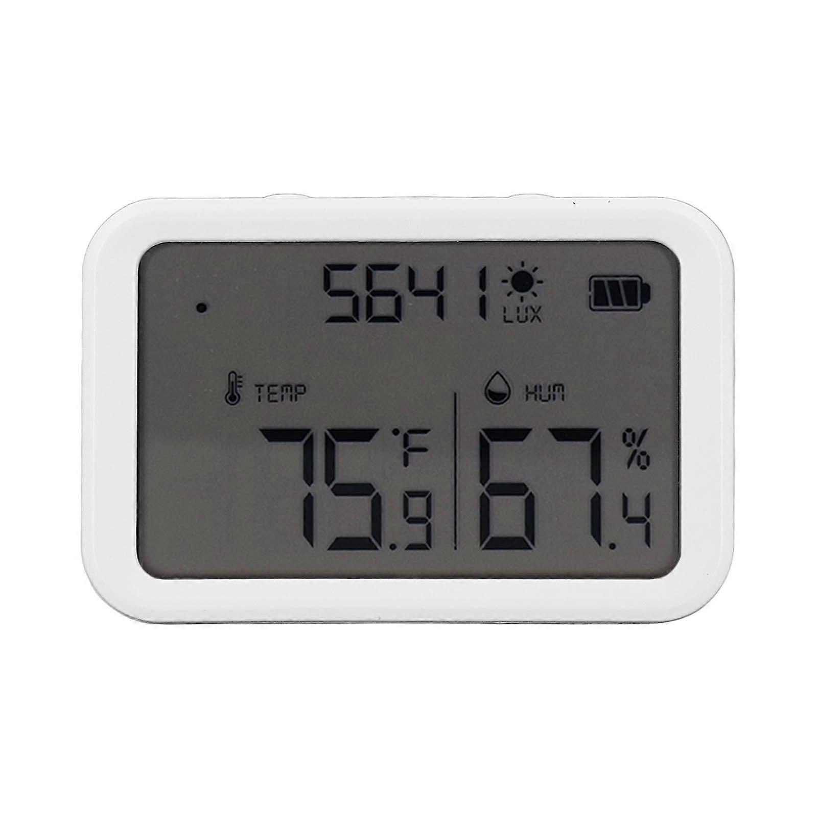 WiFi Smart Thermometer Hygrometer Indoor Wireless Temperature Humidity Sensor with Light Strength Detection