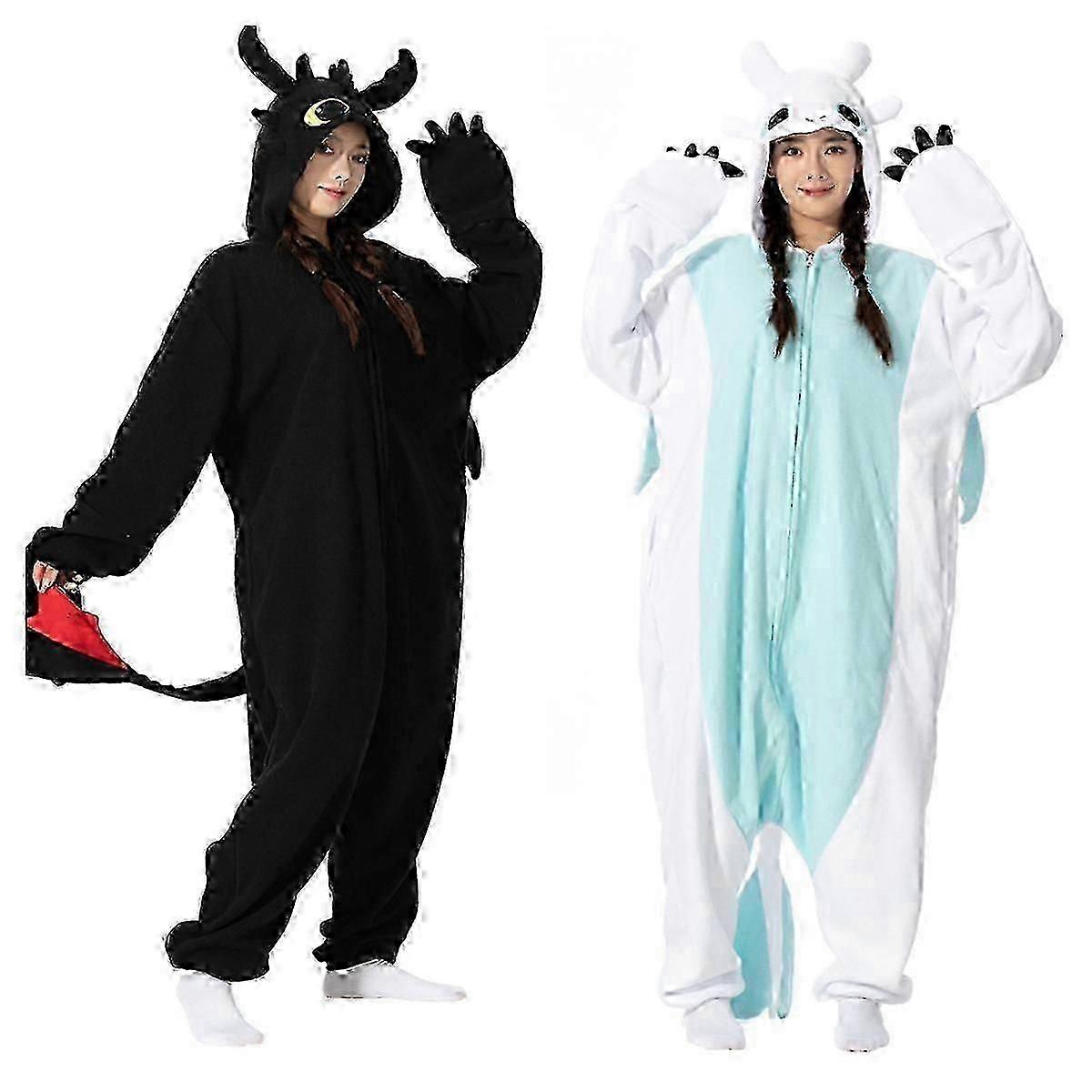 Hayvan Kigurumi Pijama Cadılar Bayramı Onesie Yetişkin Karikatür Dişsiz Pijama Cosplay Parti Kadın Ev Giyim