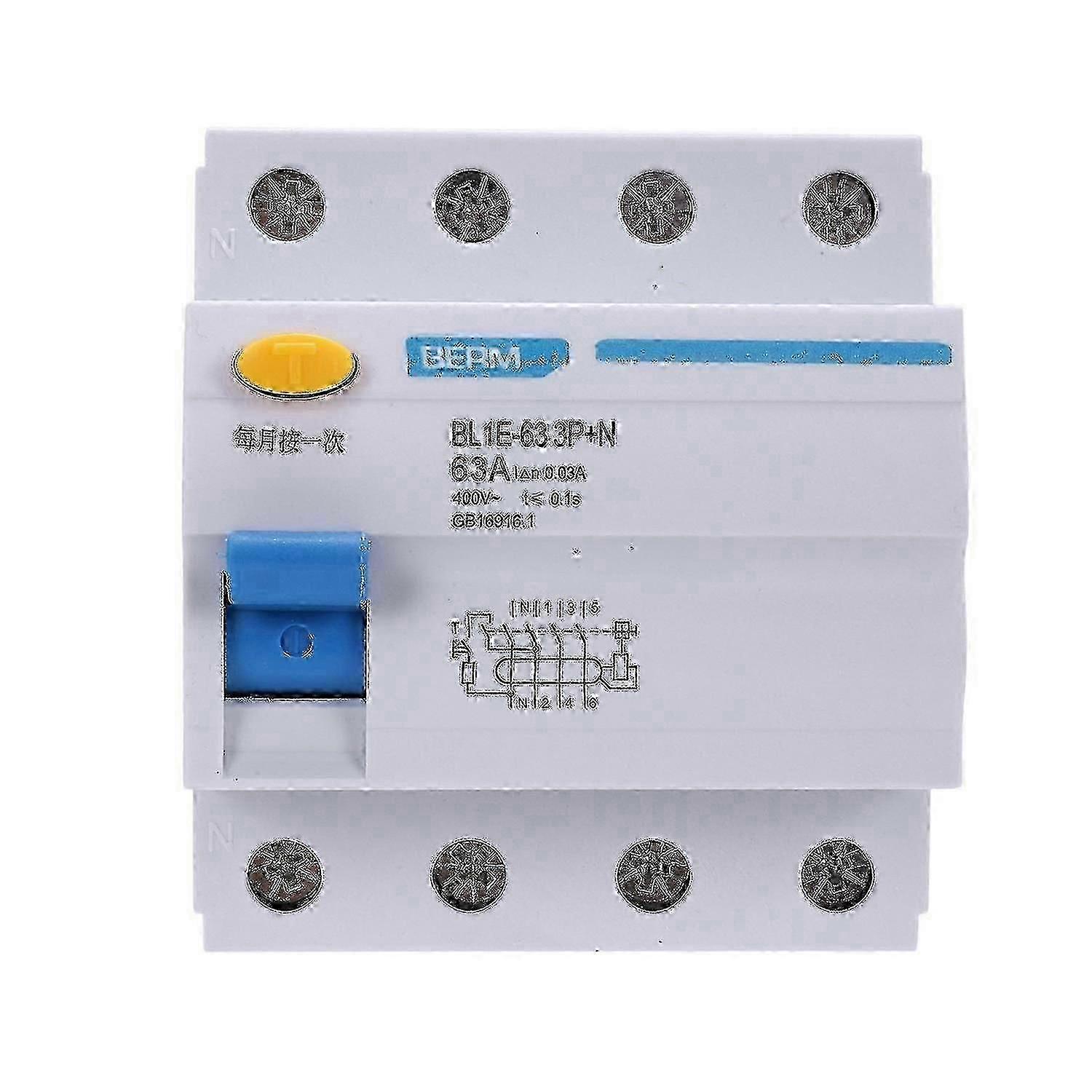 Bl1e-63 3p+n 63a Rccb Residual Current Circuit Breaker 400v 30ma Electric