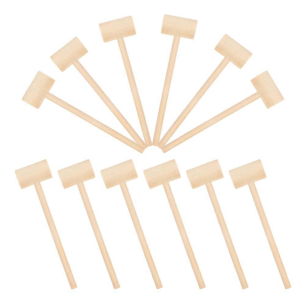 Mini Wooden Mallet for Chocolate Breaking 48Pcs Props