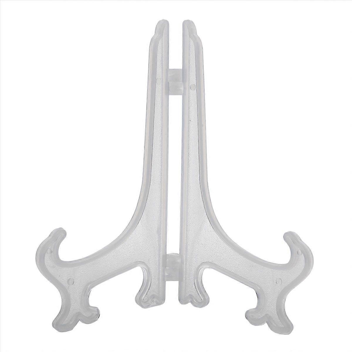 Transparent 7" Display Easel Stand Plate Bowl Picture Frame