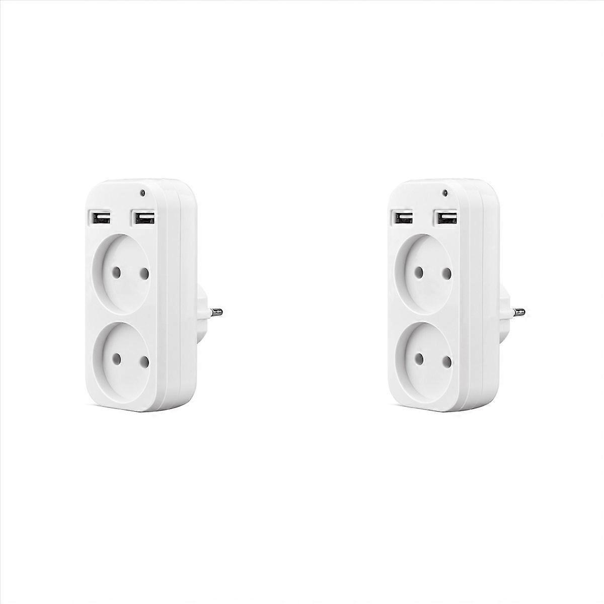 Wall USB Plug Adapter Double Socket Outlet for Phone Charge