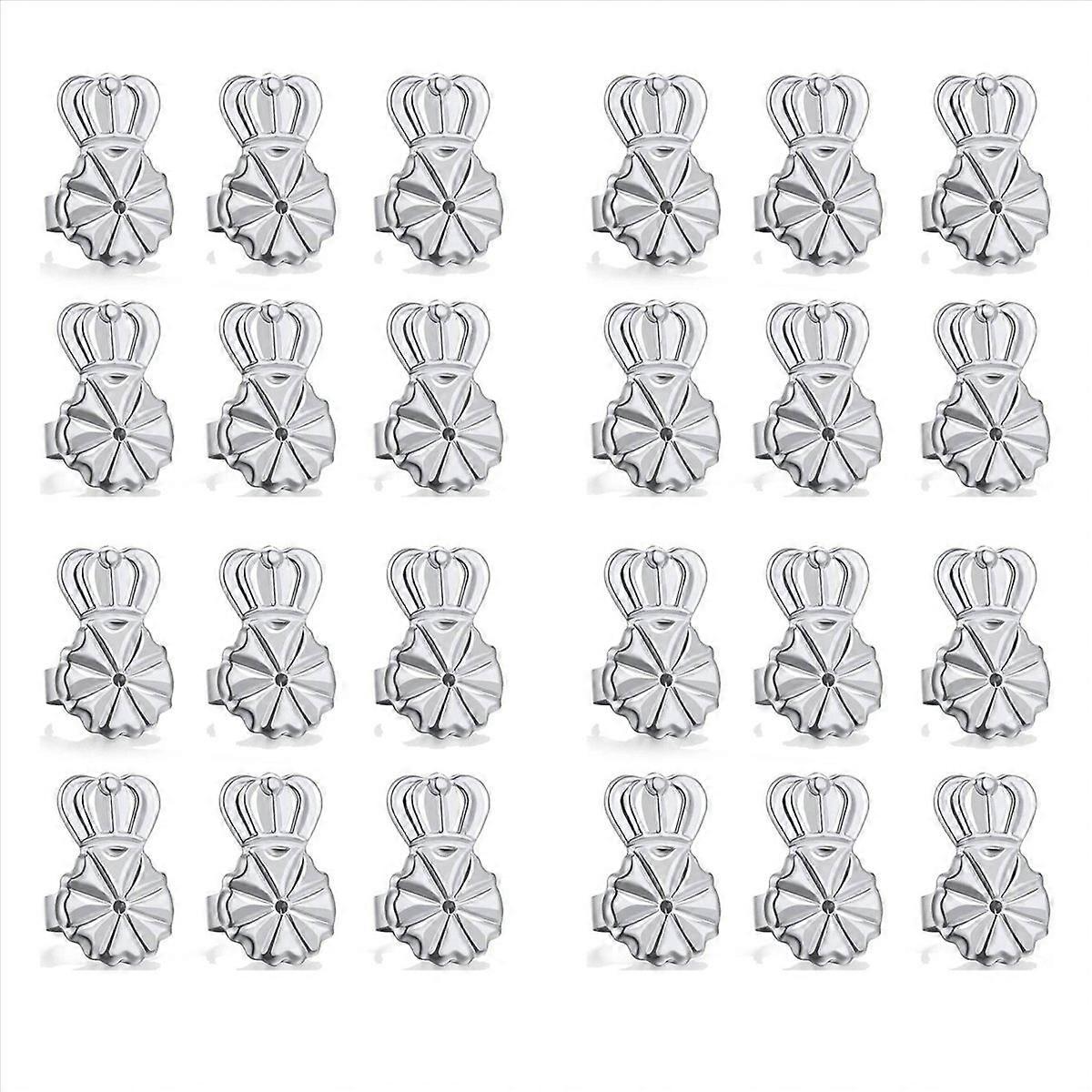 3-Pairs Earring Backs,Earring Backs Lifter(Silver)