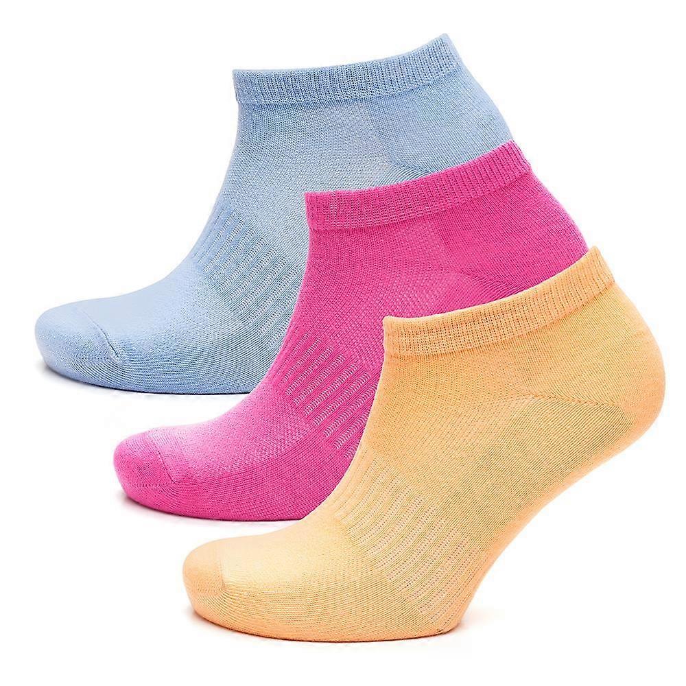 Ladies Trainer Socks 3 Pack with Arch Support Mesh Low Cut Ankle Sports Socks