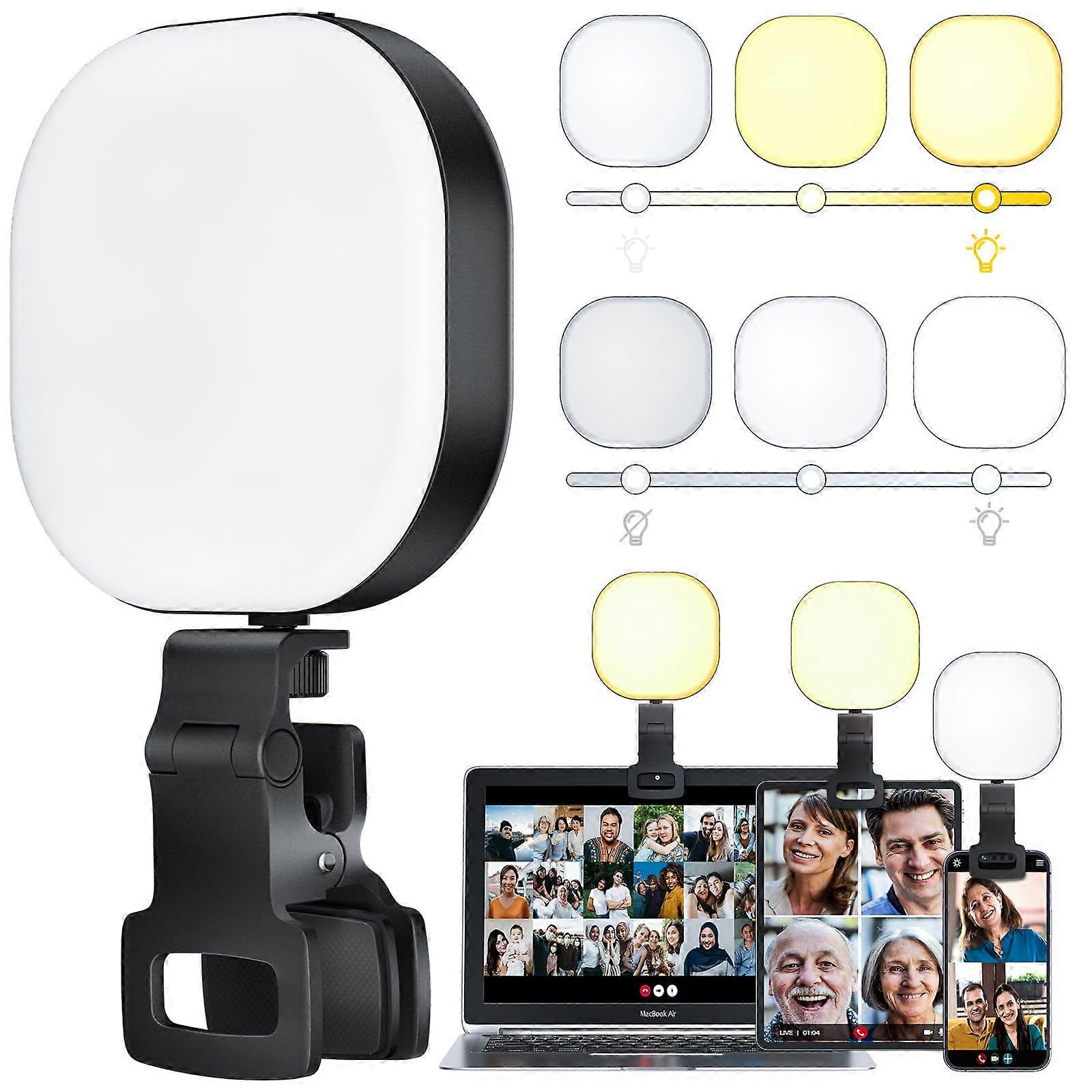 ZENGO Mini Selfie Light,Phone Light Clip on, 2000mAh Rechargeable & Adjusted 5 Light Modes Ring Light for Phone,Clip-on Ring Light