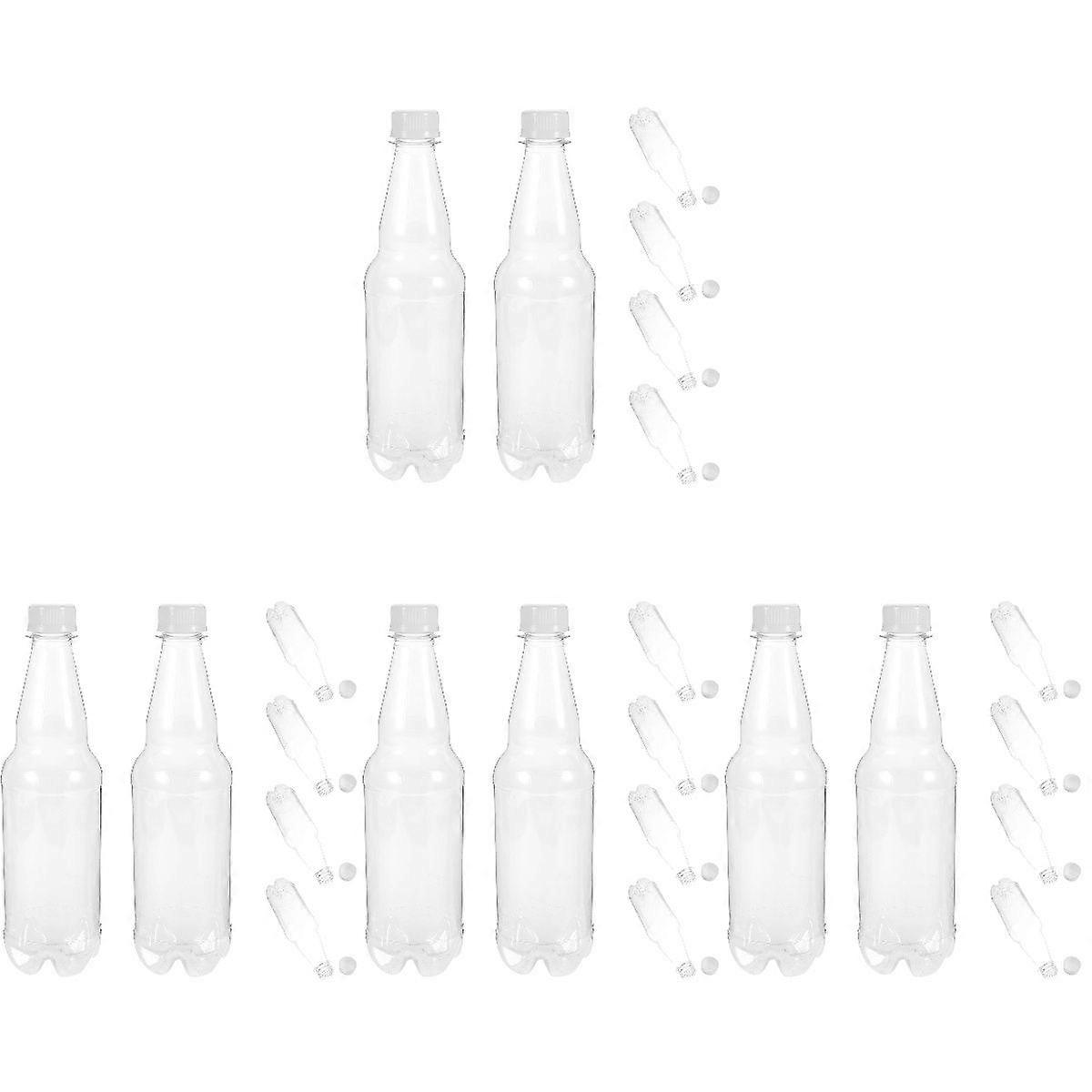 24 pcs  Transparent Clear Bottles Reusable Juice Bottles Multi-function Wine Bottles