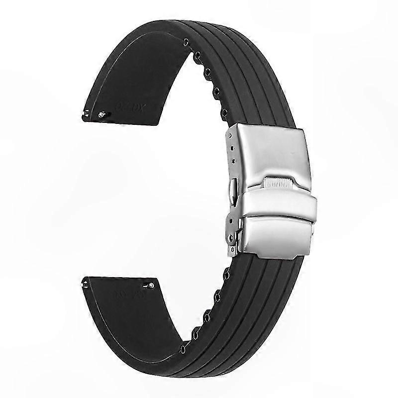 Silicone Watch Strap for Scuba Fifty Fathoms Pacific Ocean Dive Style 20mm Width