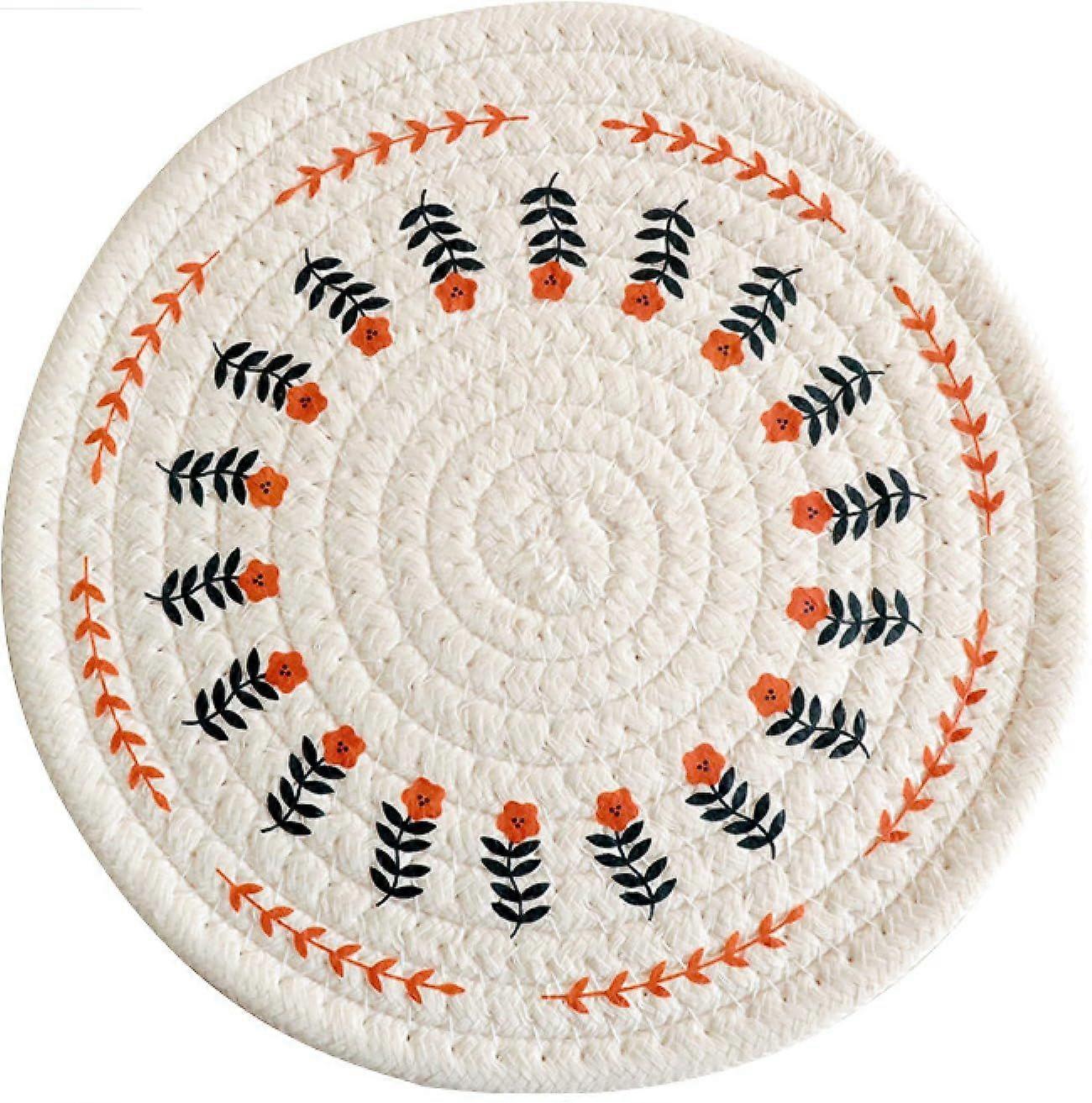 Woven Insulated Mats Table Mats Cotton Print Placemats Plate Holders Coasters