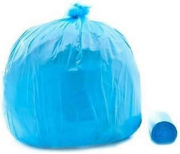 Blue 24" x 32" Extra Heavy Duty Can Liners On Rolls, 15 Gallon - Blue, 25 Liners per Roll, Case of 10 (250 Count)