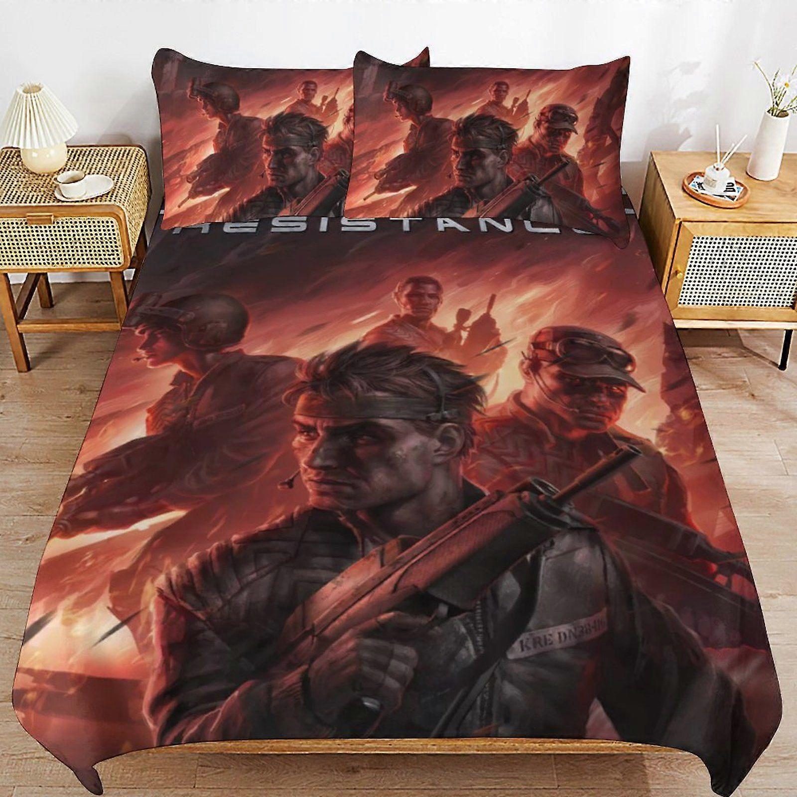 q36 Terminator The Resistance Breathable Fabric Quality Comfort Easy Clean Secure Zipper Duvet Cover Sets for Sleeping Use d36