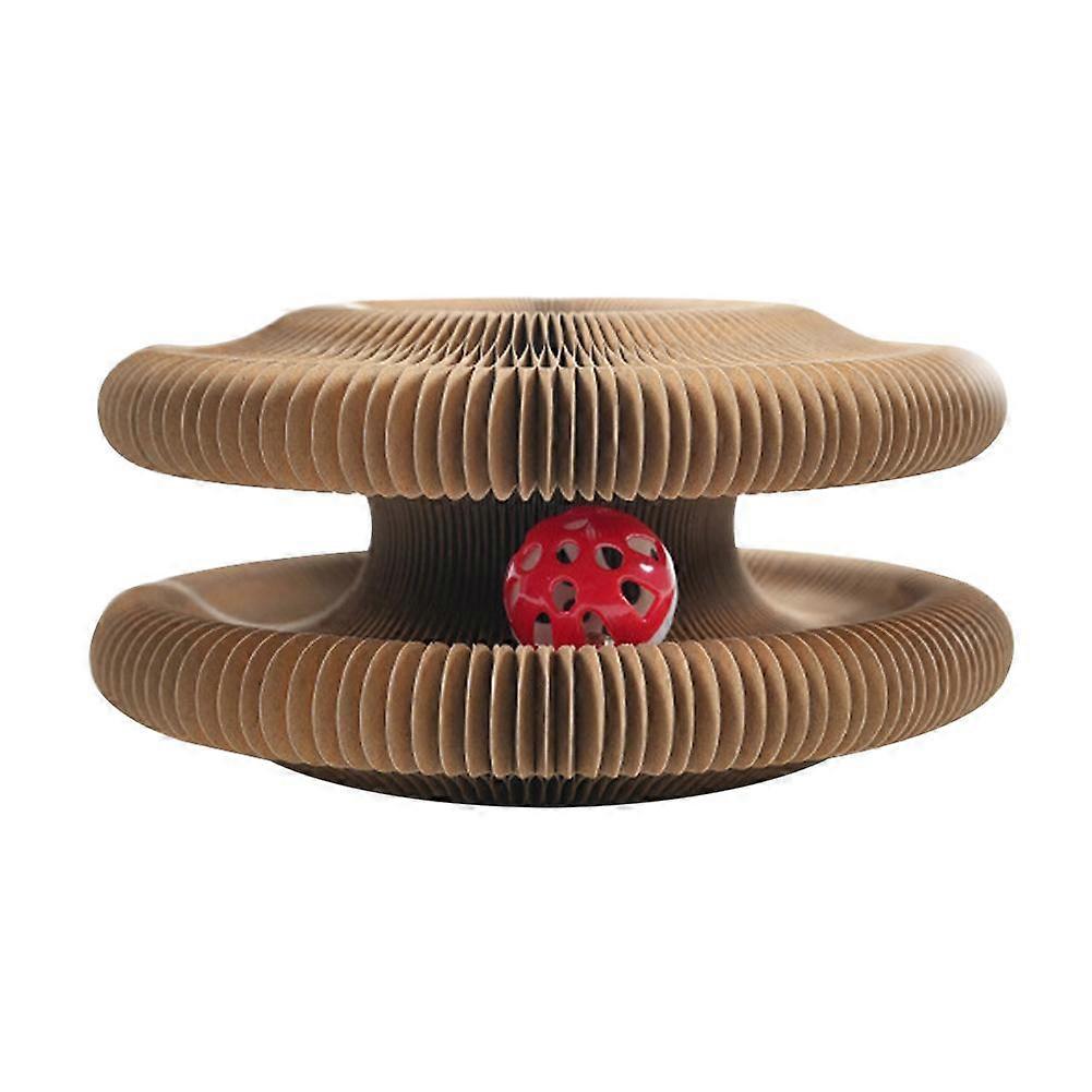 Kurlz 2024 Cat Toy Interactive Ball Track Scratchable Cardboard Puzzle Playhouse For Endless Fun