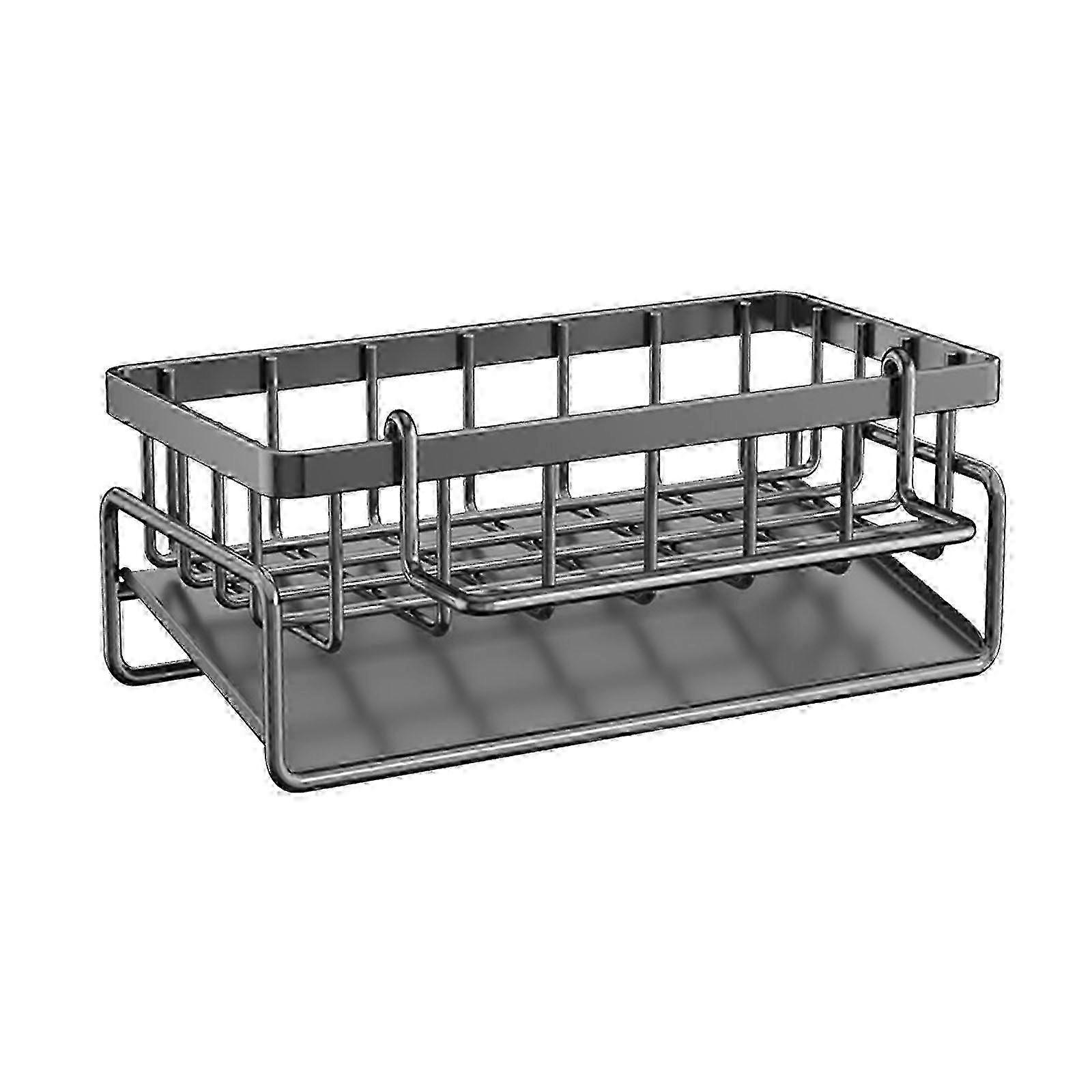 Kitchen Sink Caddy Organizer with Removable Dishcloth Rack and Rustproof