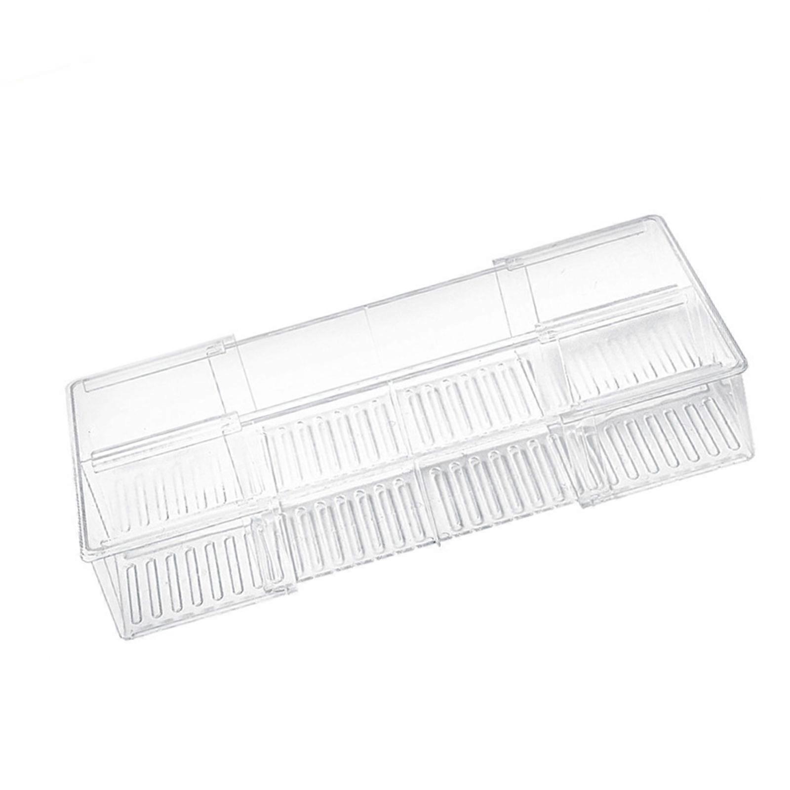 Adjustable Double Section Storage Container Clear Spaces Saving Plastic Materials Home Organization Solution Multicolor