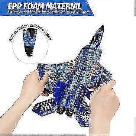 RTF F-22 Raptor Remote Control Plane - 2.4GHz 6-Axis Gyro RC Airplane with Lights