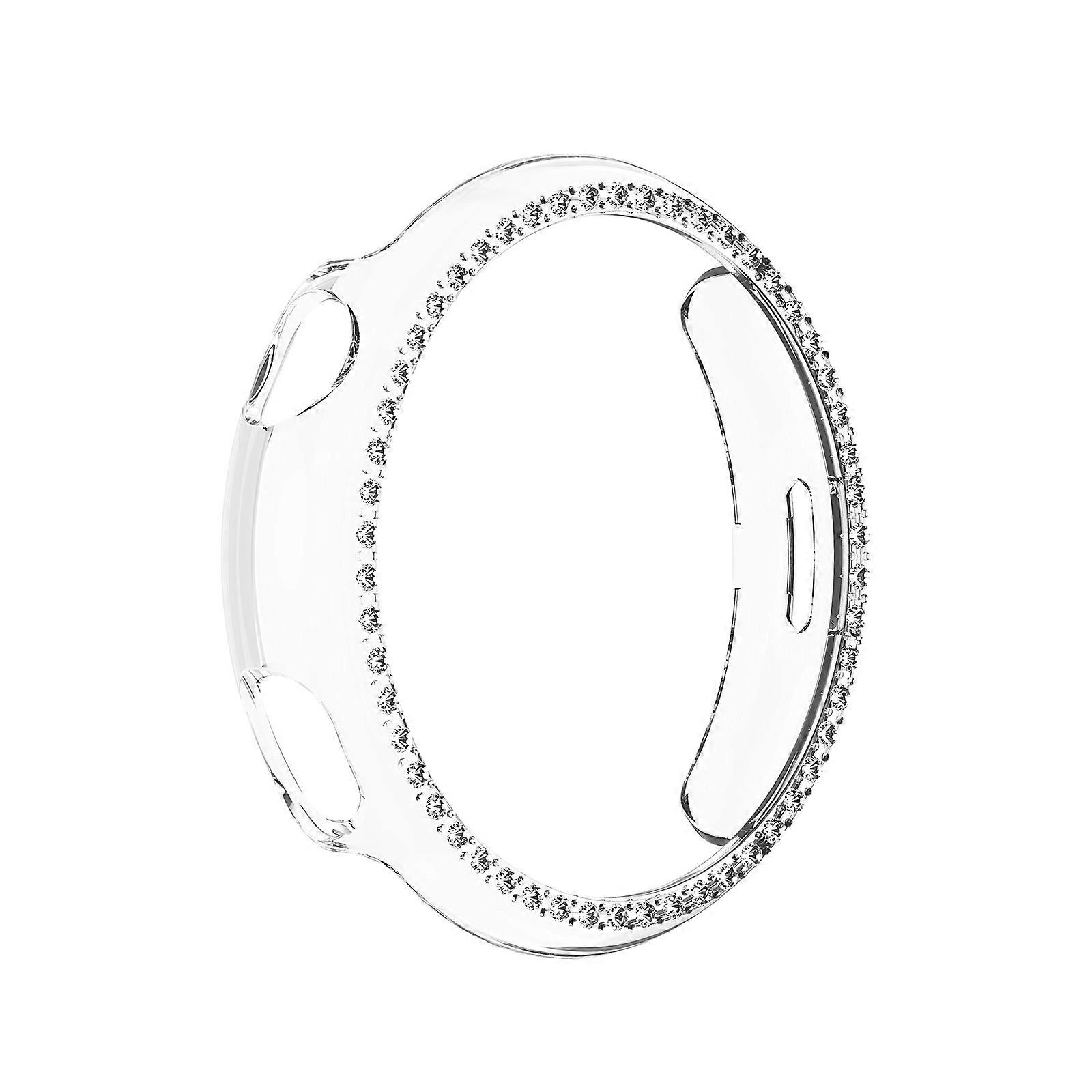 Smartwatch Crystal Frame Guard Semi Shell Scratch Resistant Housing Antiscratch Cover Sleeve Case Shockproof for Watch 5  Clear