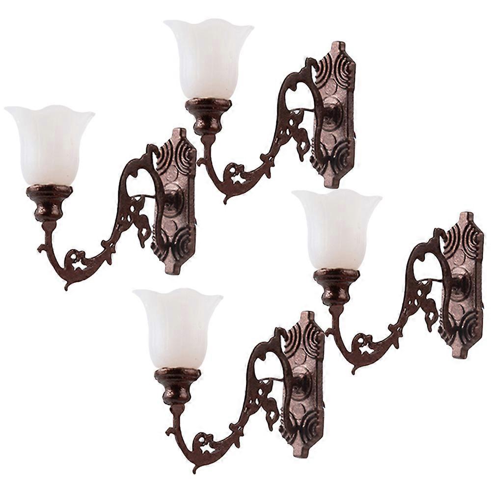 Miniature Lamp Model Decorative Mini Light for Decor 4Pcs Set