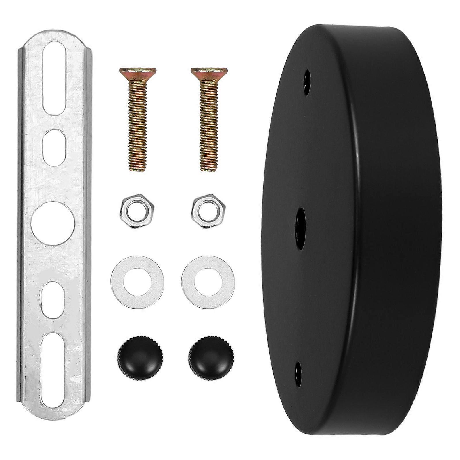 Black Iron Ceiling Canopy Kit for Chandelier 3Sets Round Base Style