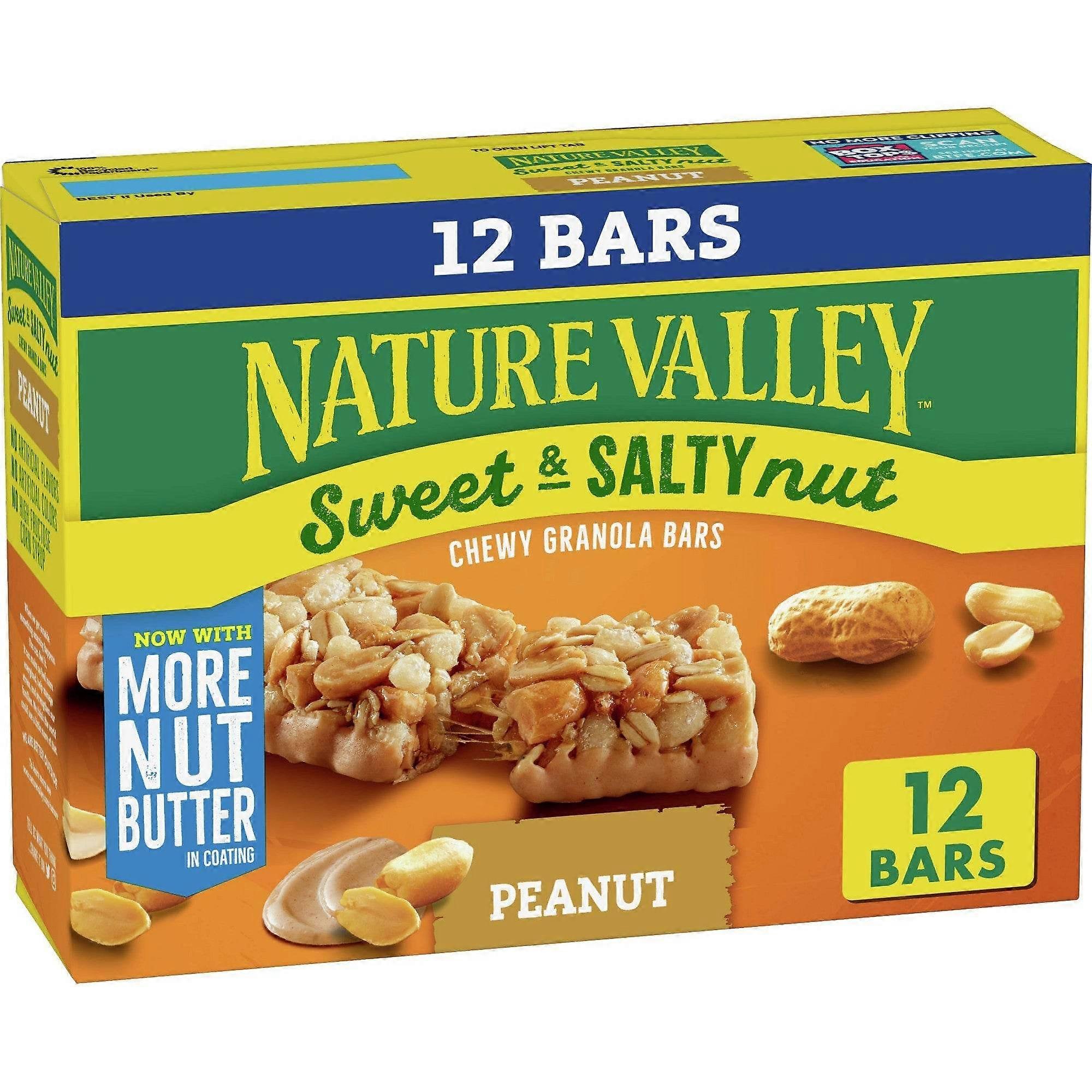 Nature Valley 格兰诺拉麦片棒，甜咸坚果花生，12 片