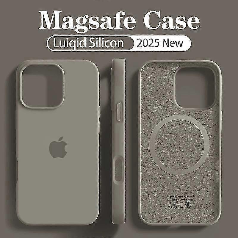 Originální silikonový kryt MagSafe Liquid Soft pro Apple iPhone 16 15 14 12 13 Pro Max s bezdrátovým nabíjením a logem 16 Magnetický kryt