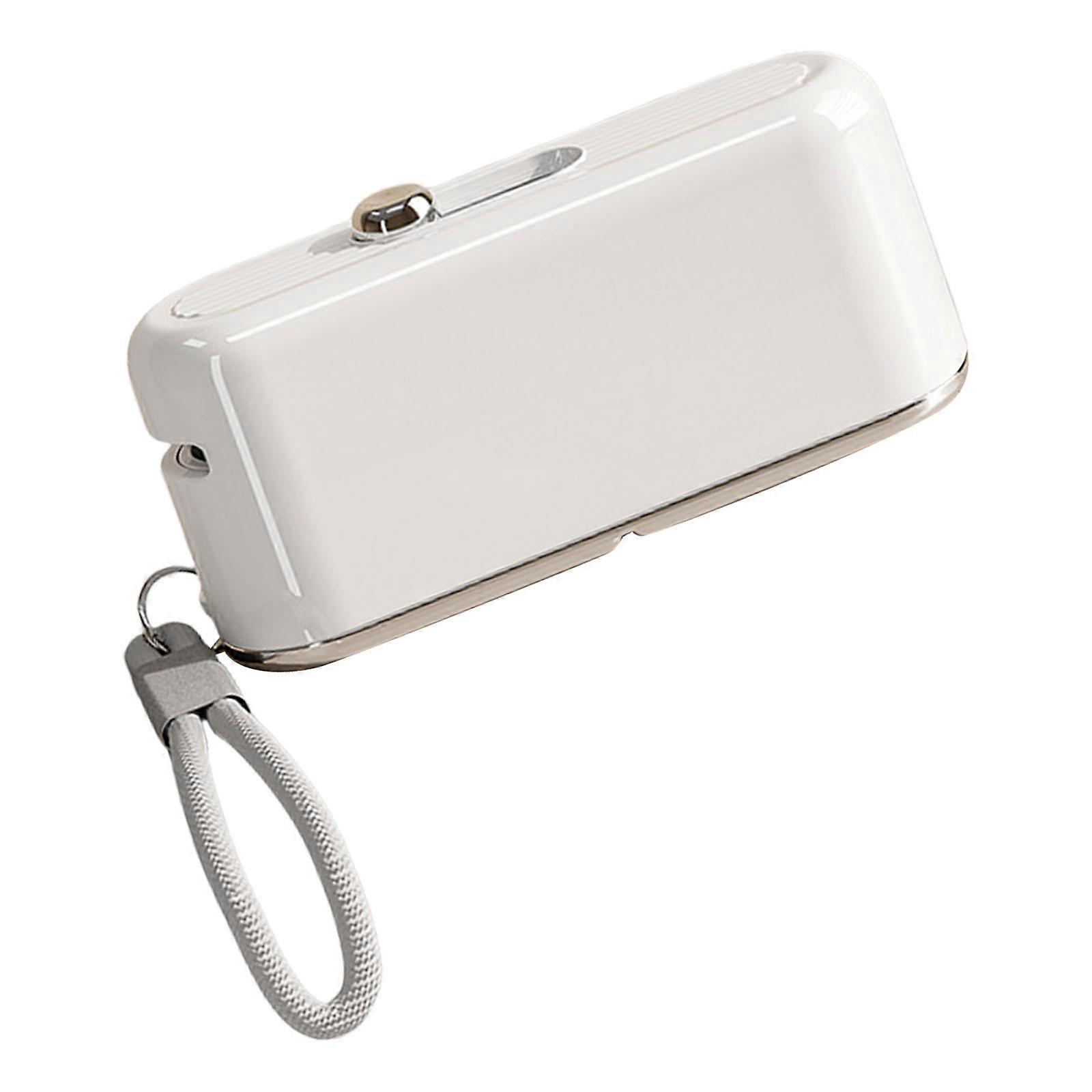 Refillable Travel Dental Floss Case with Hanging Rope Portable Flosser Sticks Holder Box For Convenient Teeth Hygiene  silver