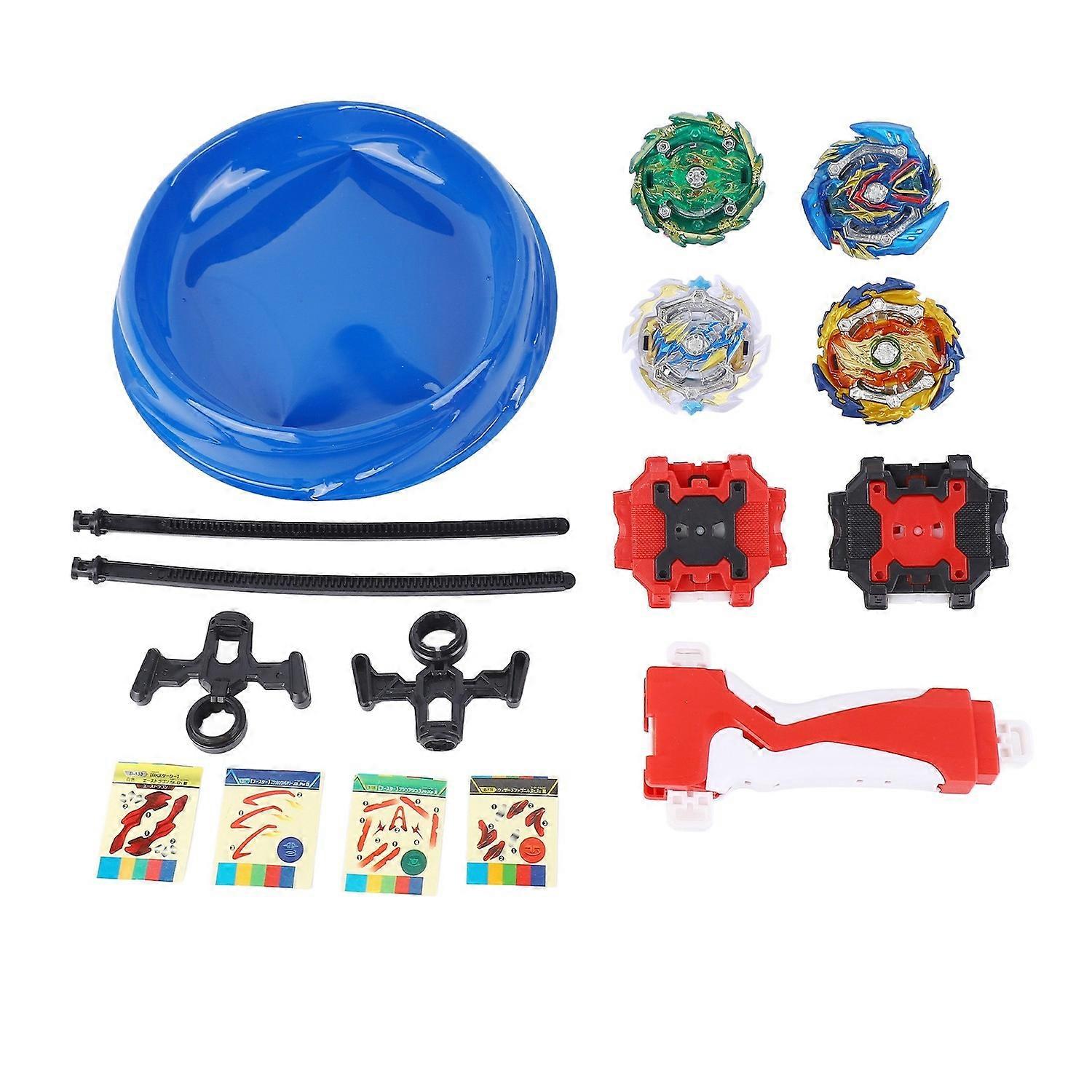 4 in 1 Rotation Gyroscope Toy 2 Launchers Detachable Gyroscope Toy Racing Game for Kids