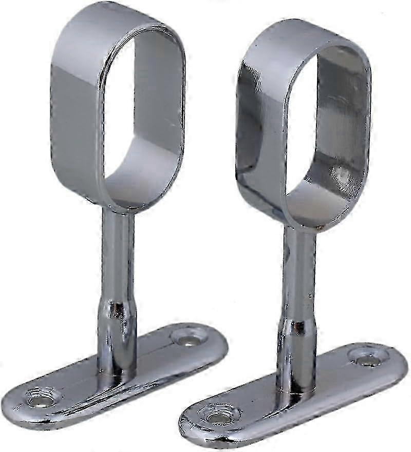 Full Pass Design Closet Rod Holder, Zinc Alloy Bracket With Adjustable Height For Roman Rods, Non-toxic Surface Ensures Safe Usage In Your Home