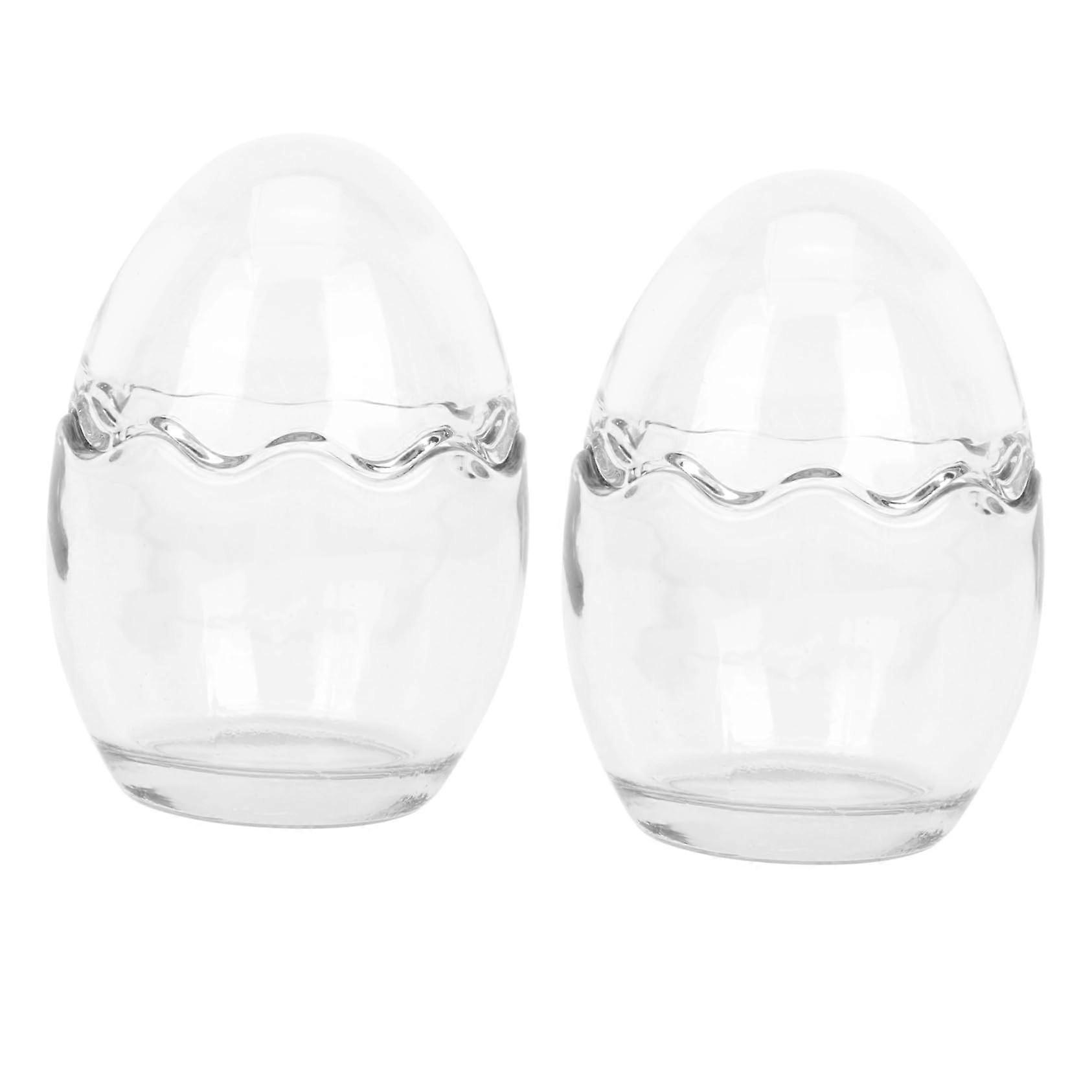 Glass Pudding Cups 100ml Heat Resistant Dessert Jars for Baking Jelly Yogurt Set of 2