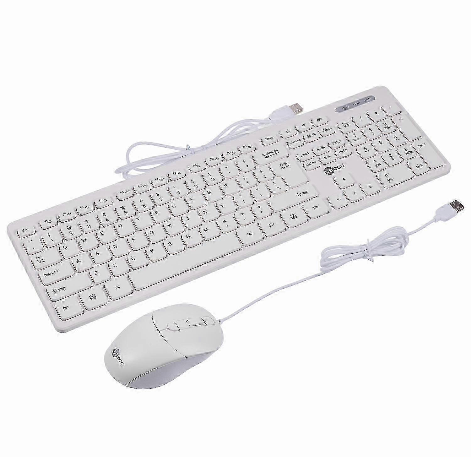 LENOVO LECOO CM102 Wired USB Keyboard and Mouse Combo Set for Office