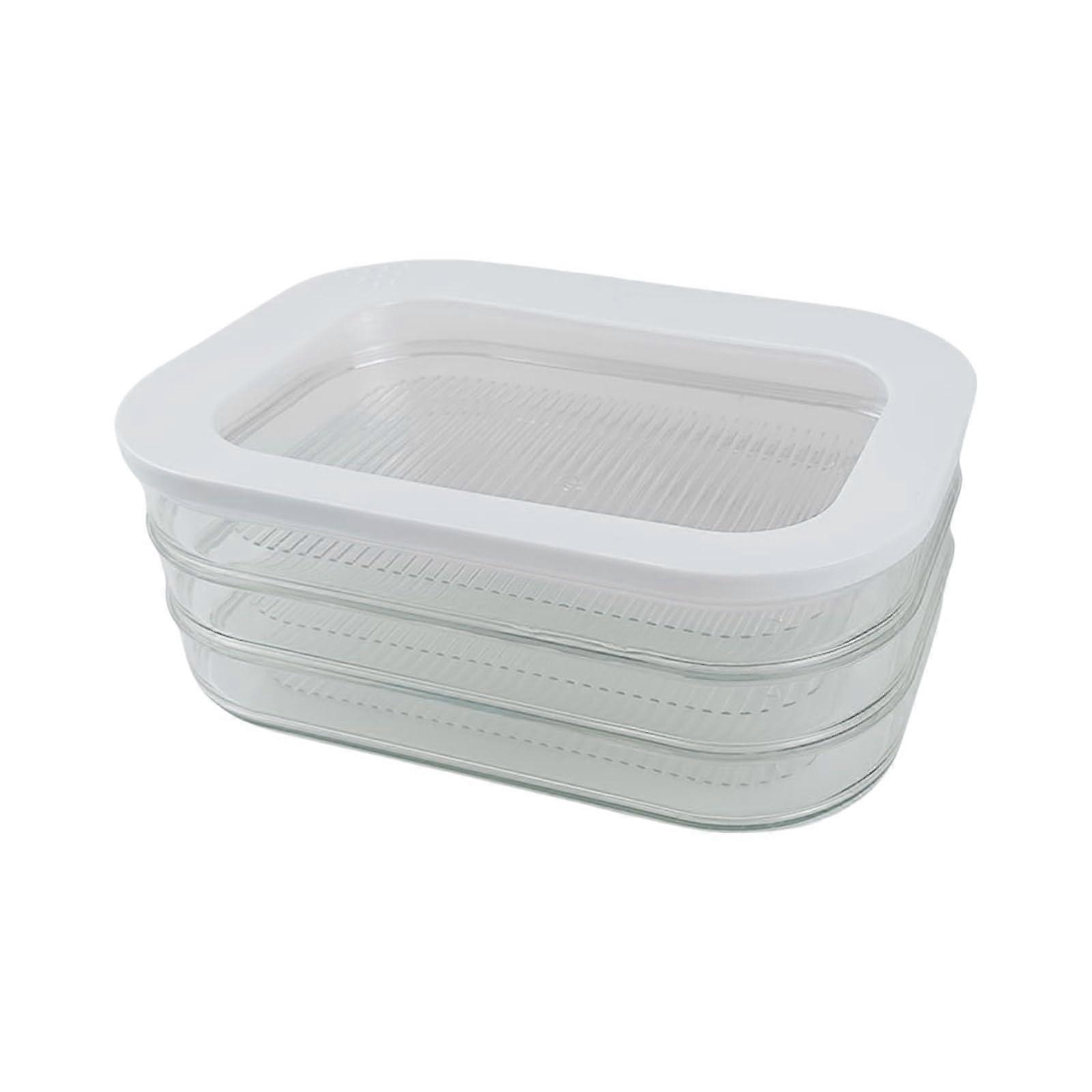 Meat Fridge Storage Container for Salami and Lunch Meats with Freshness Preserving Lid