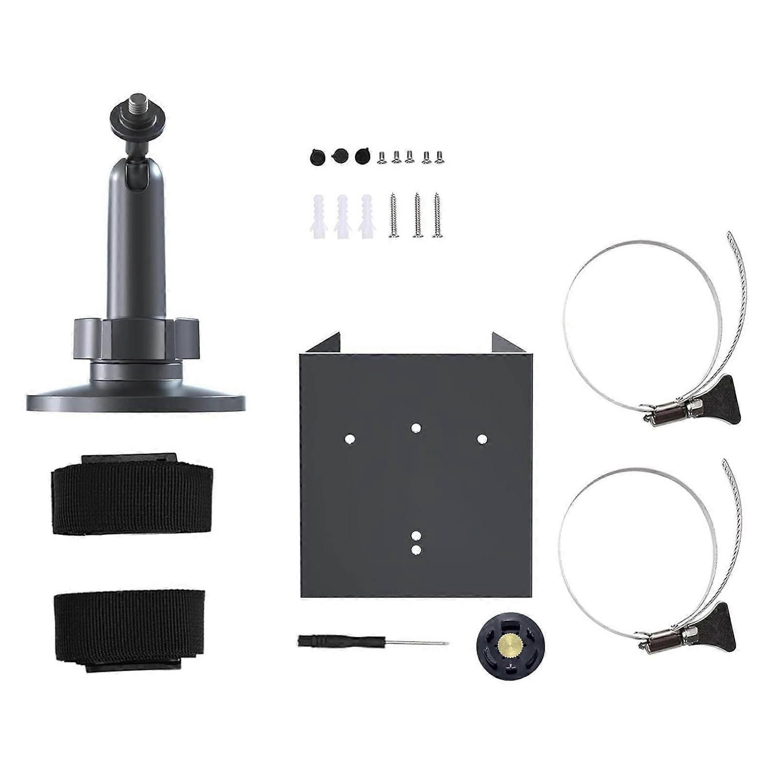 360 Degree Rotating Poles Mount Bracket Support for Surveillances Cameras and Solar Panel Suitable for Various Surfaces Multicolor