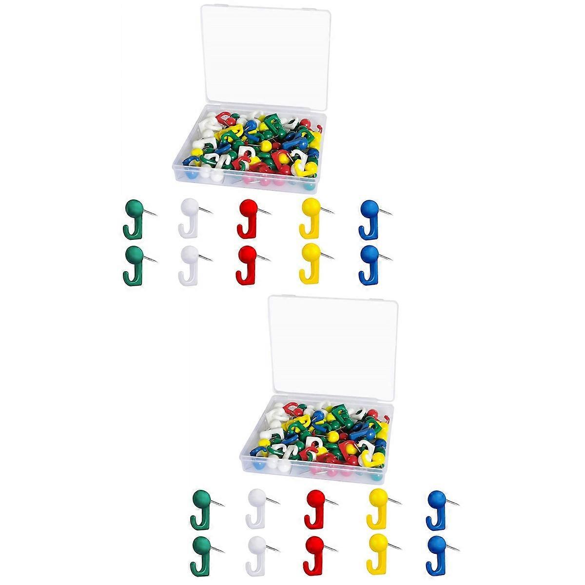 100 Pcs Multi-function Thumbtacks DIY Hanging Push Pins Pushpins Hooks Picture Fixing Tools