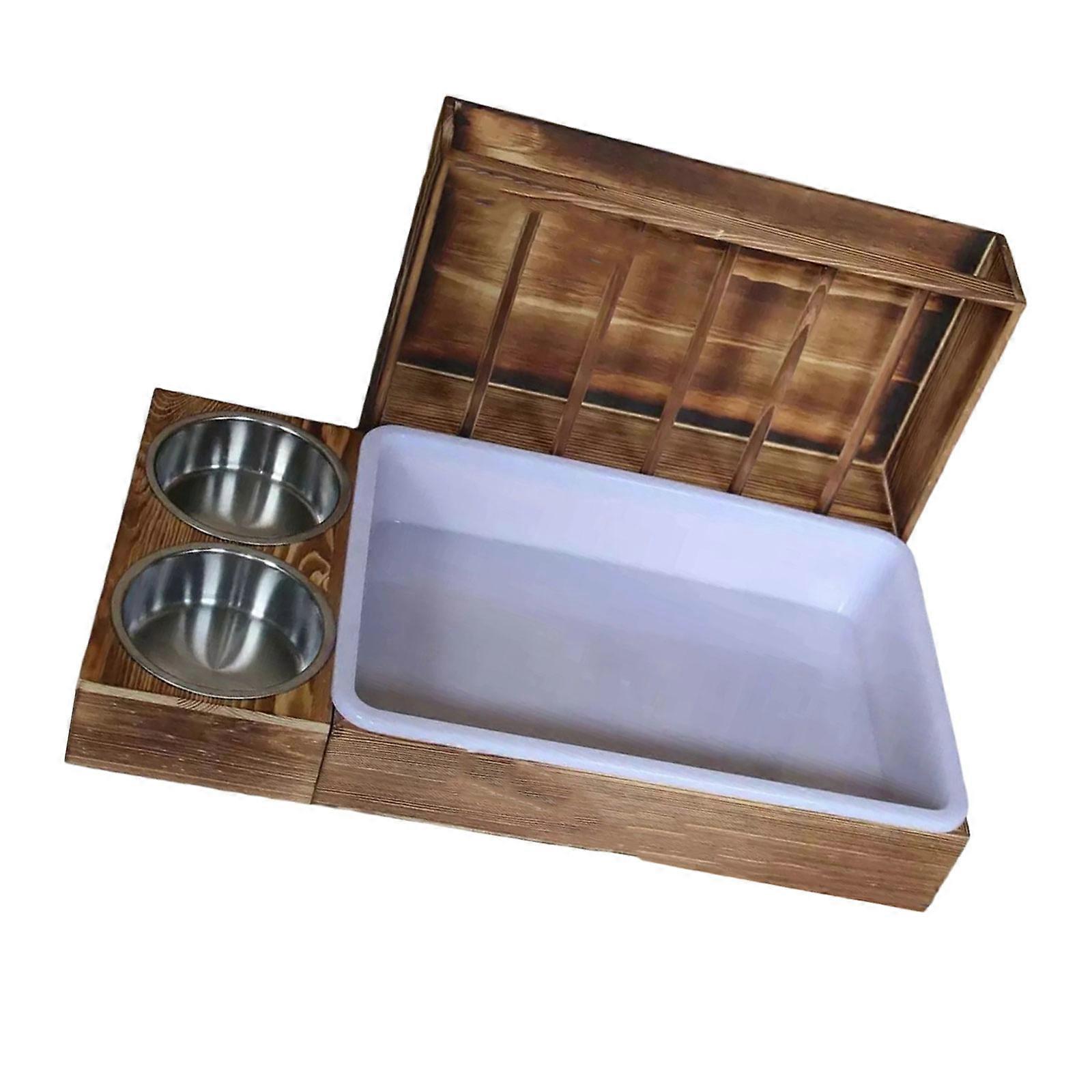 Feeding Bowl Guinea Pigs Feeder With Secure Base Rack Structure Hays Storage Feeding Supplies Multicolor