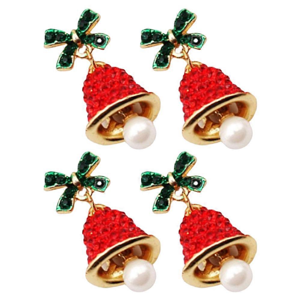 Weihnachtsohrringe mit Glöckchen, 2er-Pack