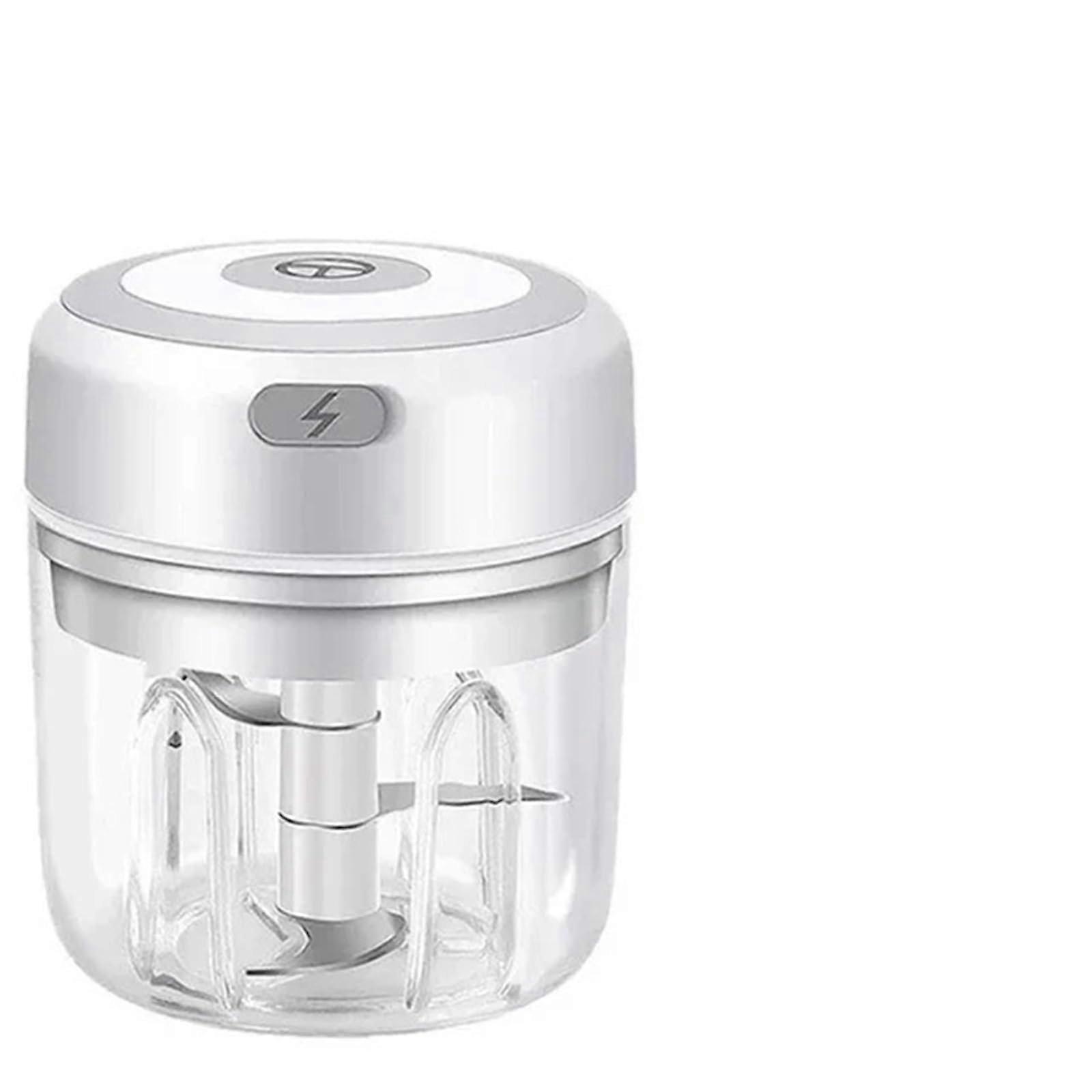 Electric Garlic Chopper 250ML Cordless Mini Food Processor for Onion Ginger Chili White Kit