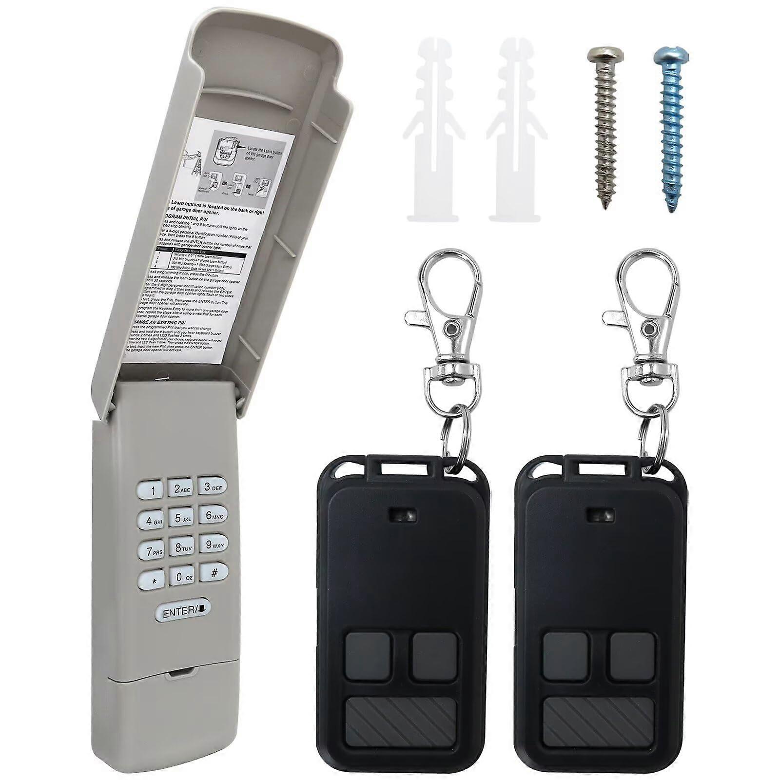 Garage Door Opener Keypad 877MAX with 2 Remotes 893MAX for 390MHz Models 19972005