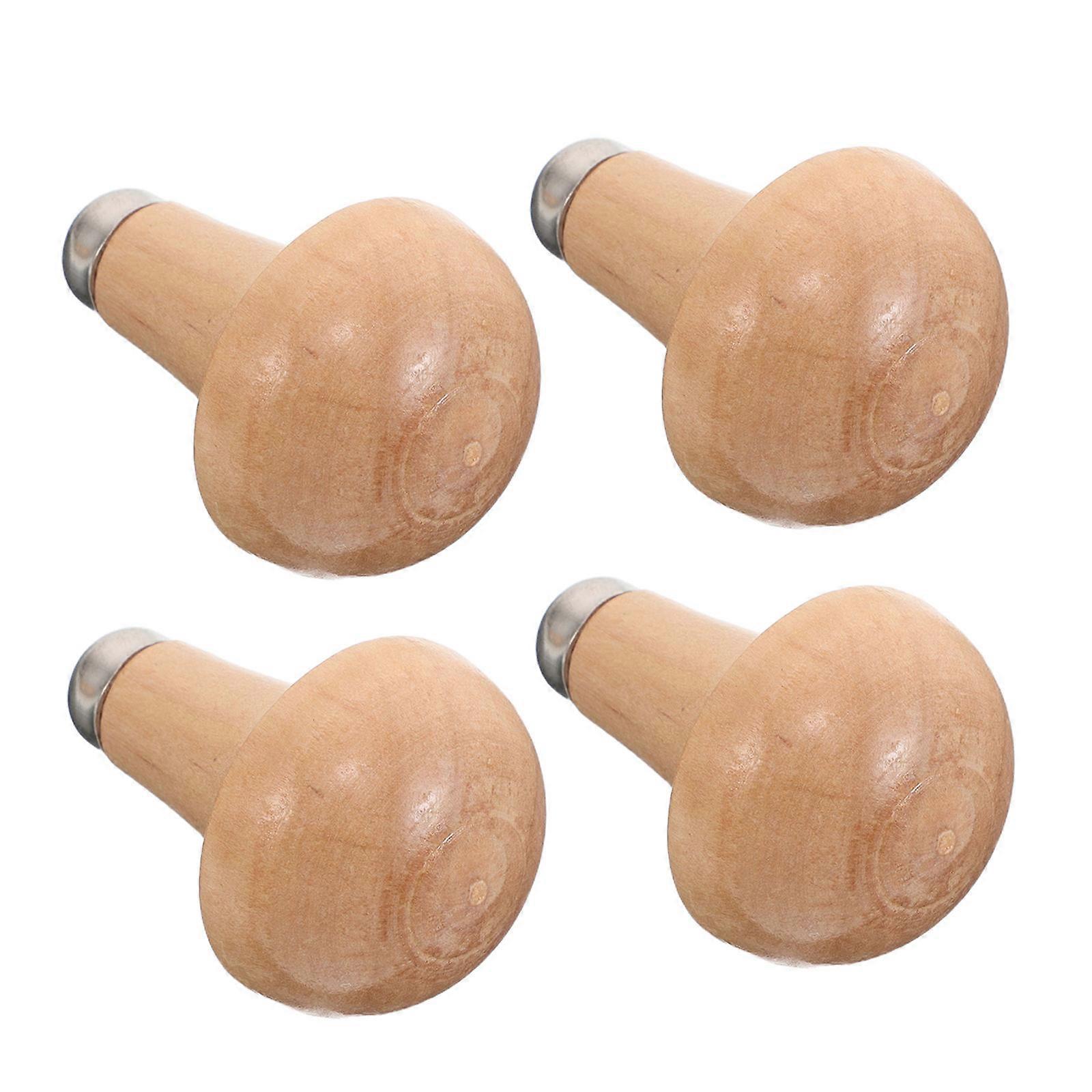 Ergonomic Wooden Graver Handles for Metal Engraving Tools 4Pcs Durable Wood File